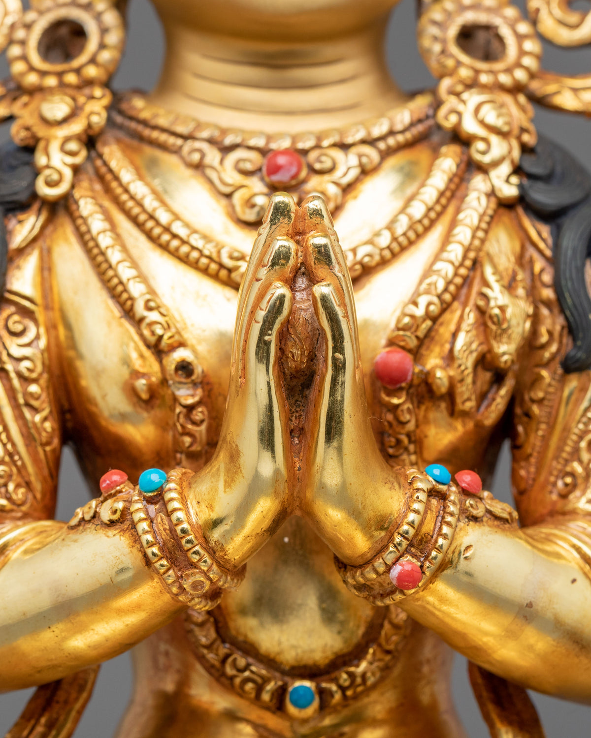 Four Armed Chenrezig Handmade Sculpture