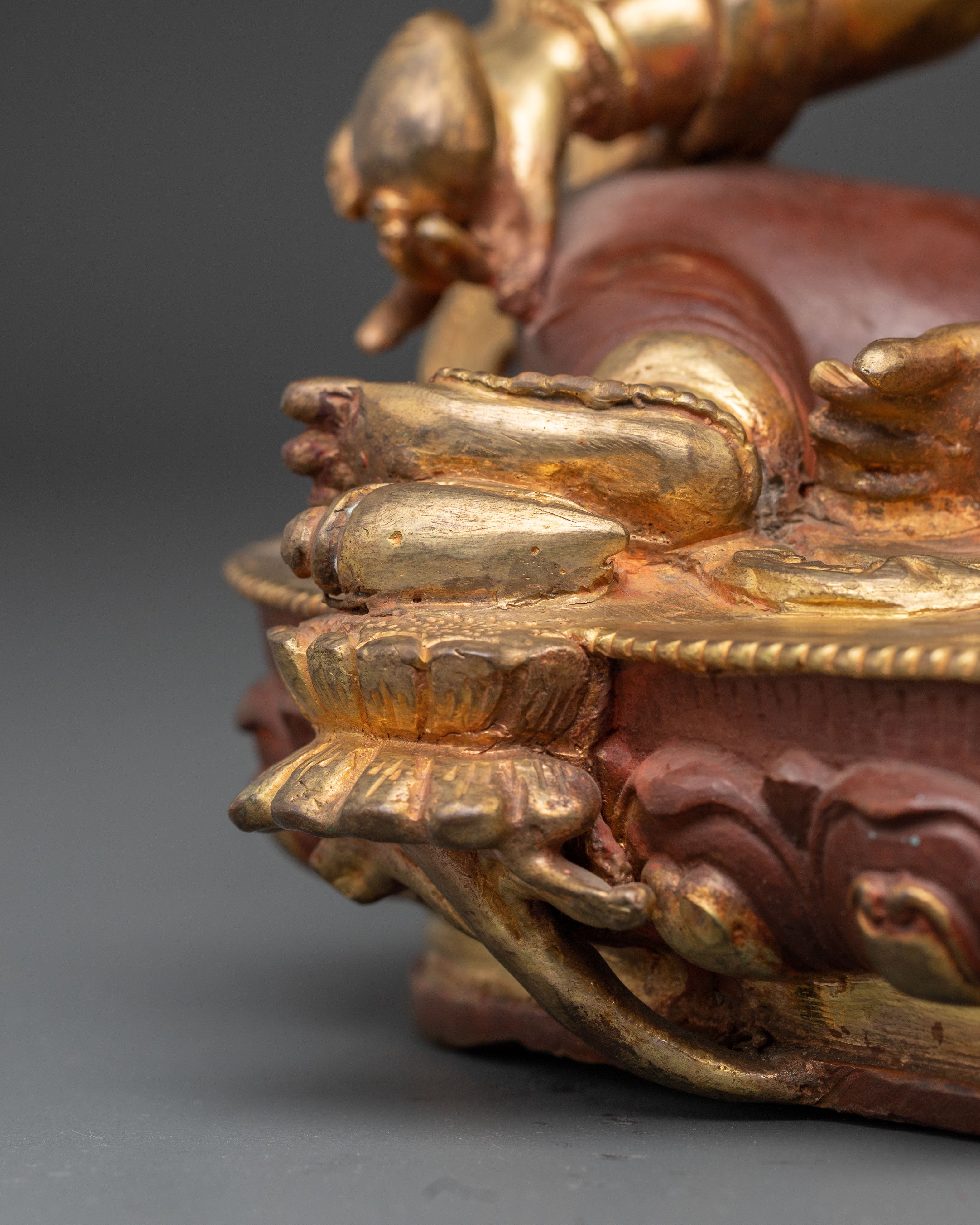 Handmade Golden Statue of Dzambhala | Guardian of Wealth