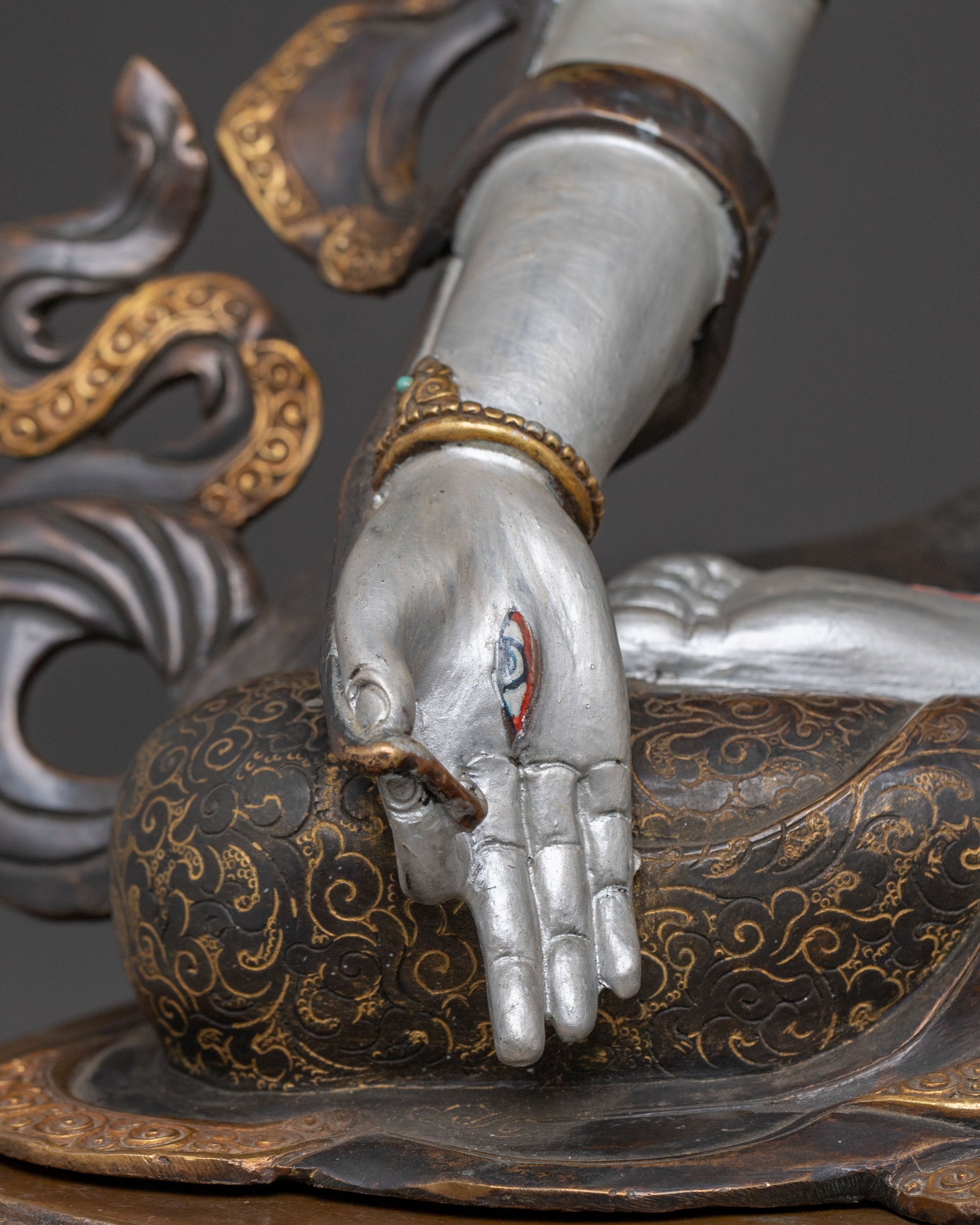 Statue of Seven Eyed White Tara Protector: Goddess of Healing
