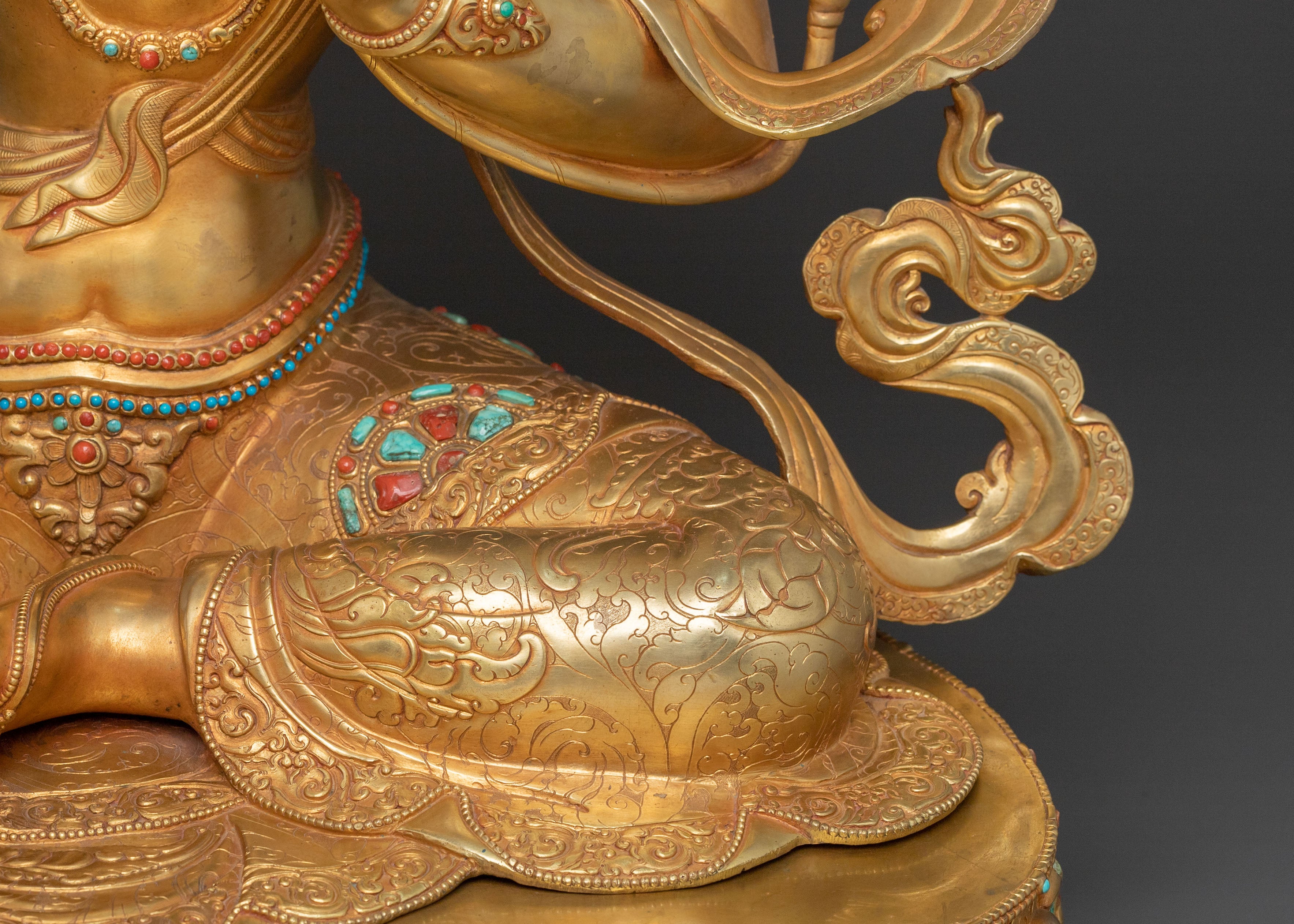 Handcrafted Green Tara Sacred Sculpture | Goddess of Compassion