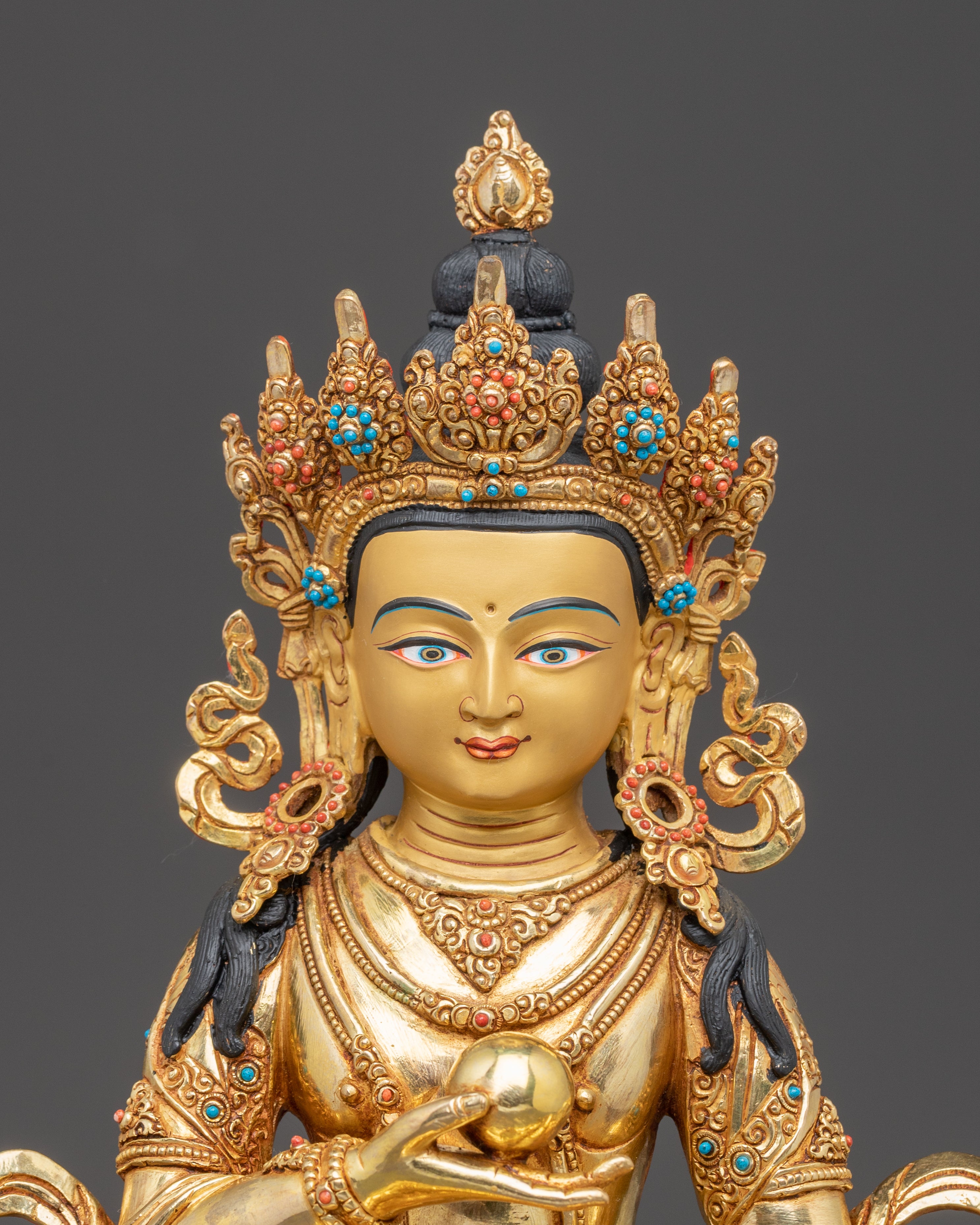 Golden Kshitigarbha Bodhisattva Statue | Guardian of the Earth and Beings