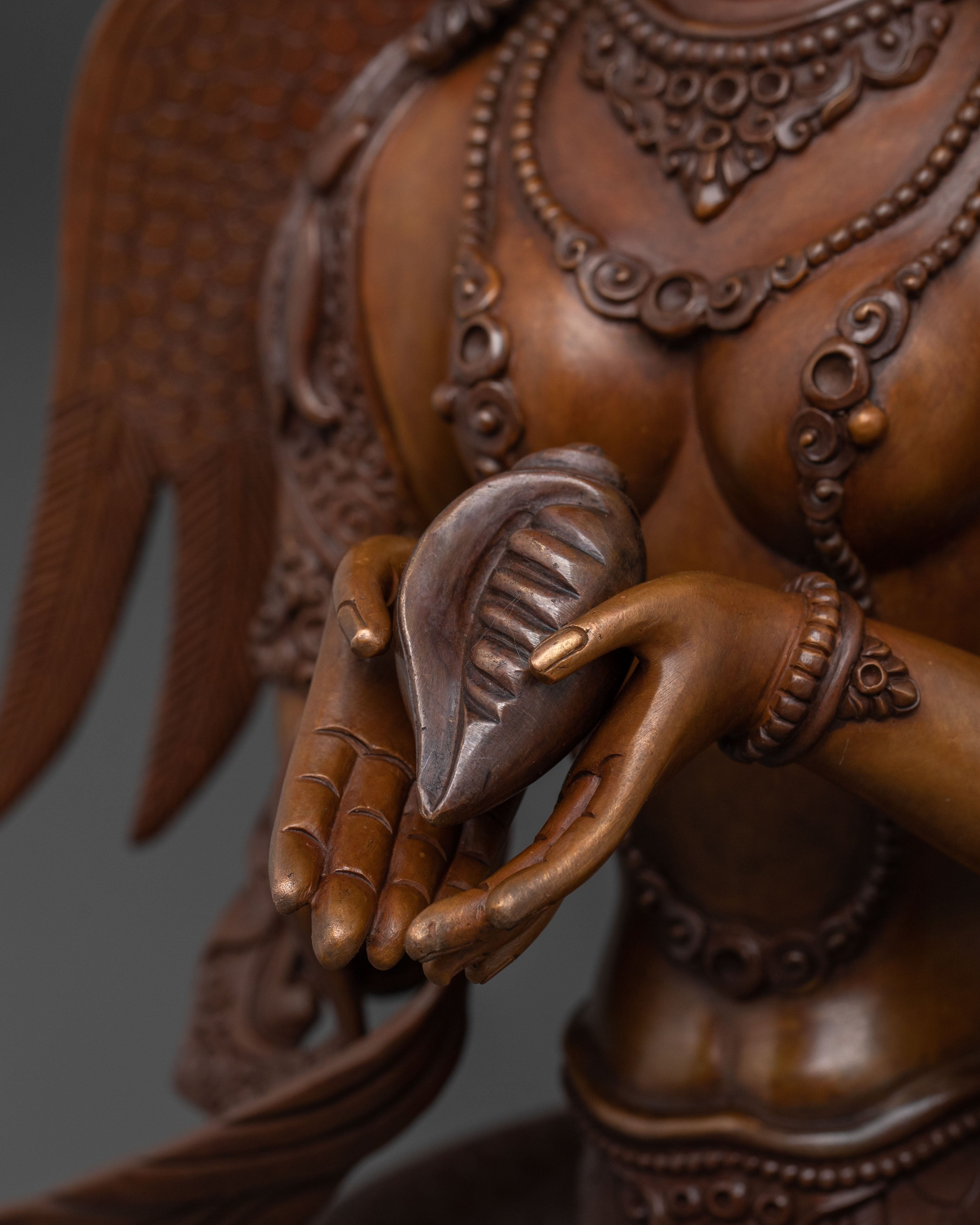 Oxidized Copper Nagkanya Sculpture | Spiritual Decor