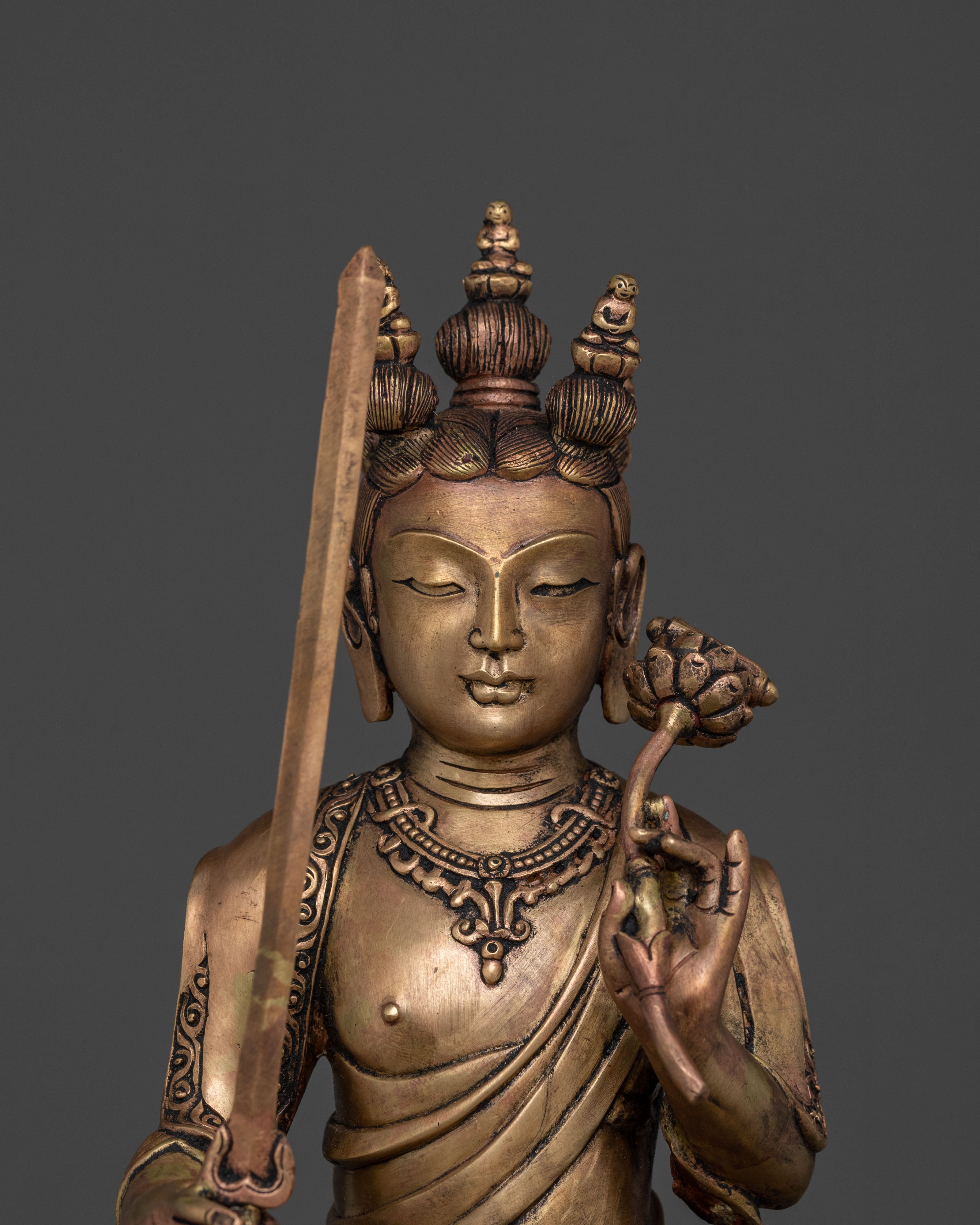 Chinese Manjushri Statue | Tibetan Wisdom Bodhisattva