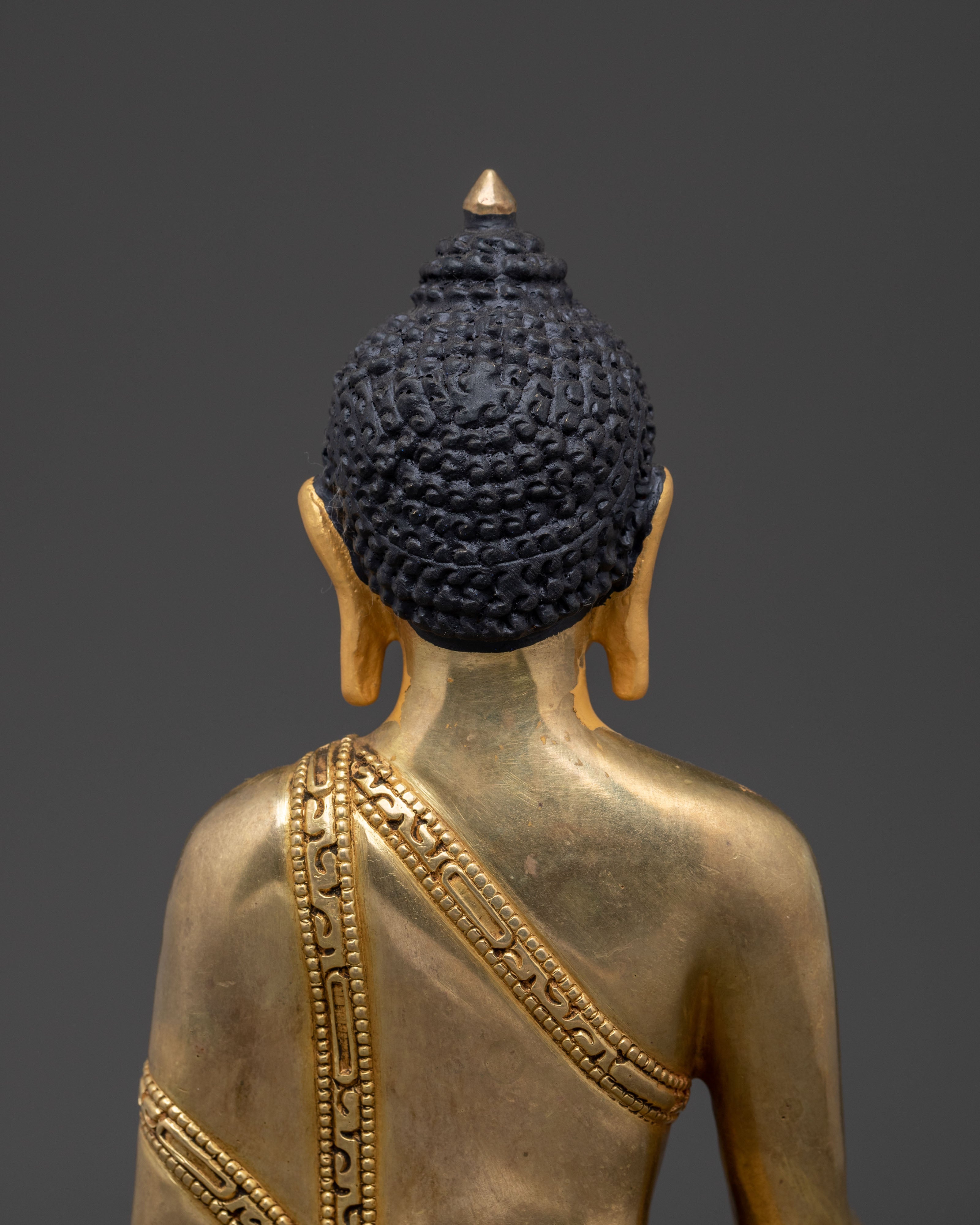 24K Gold Gilded Shakyamuni Buddha Statue: Home Decor