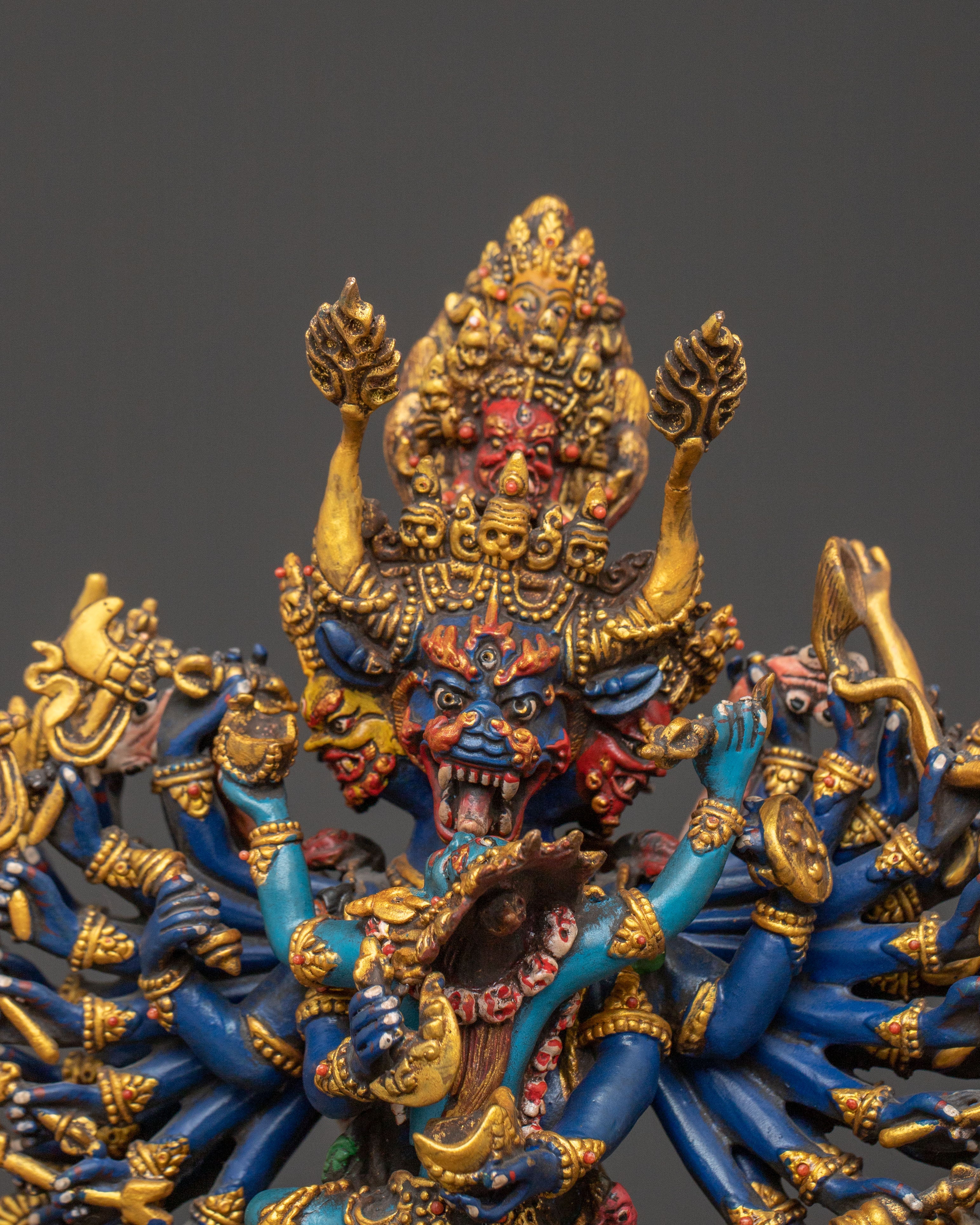 Guardian Yamantaka Statue With Consort | Protector Icon