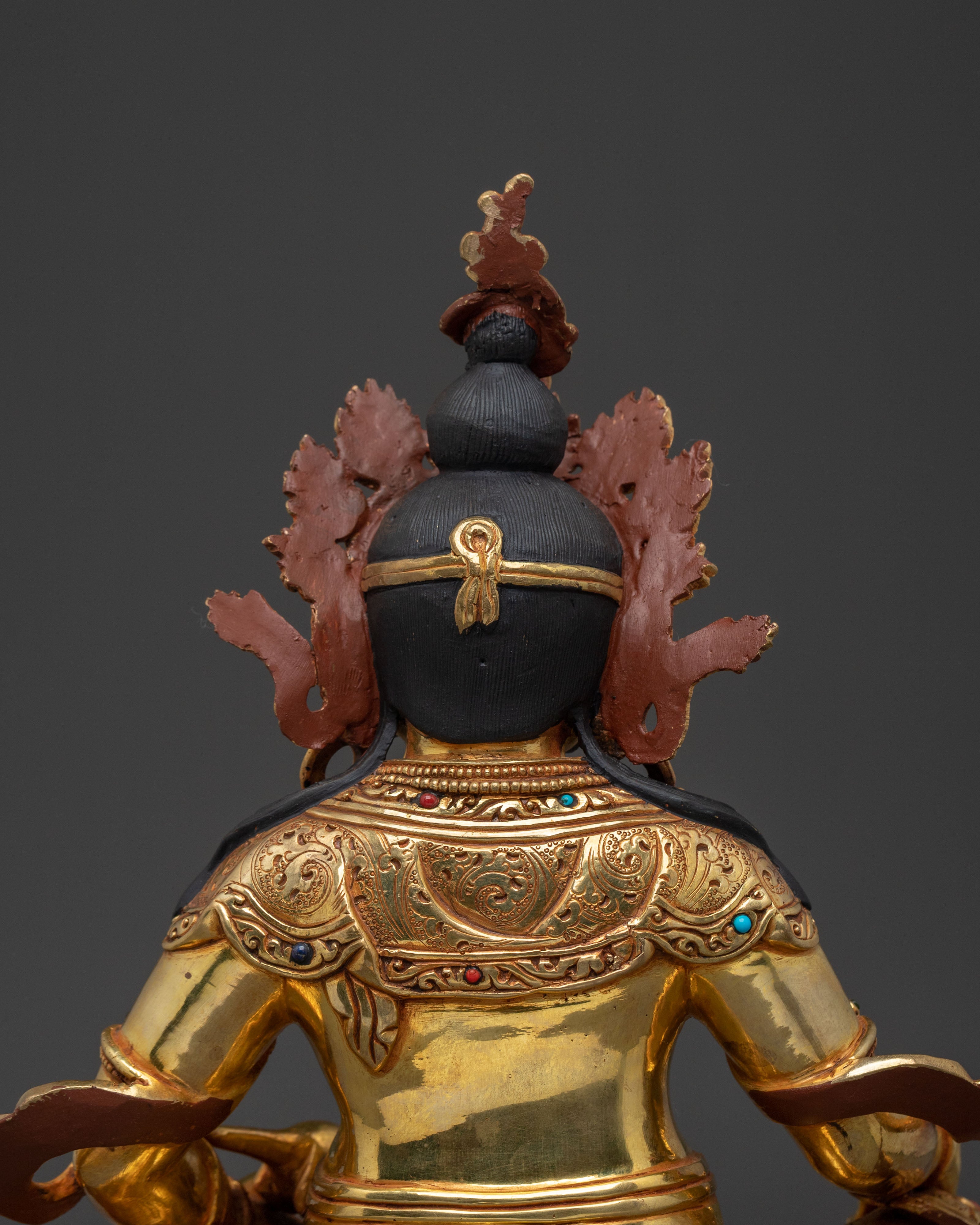 Handcrafted Dzambhala Buddhist Statue | 24K Gold Gilded