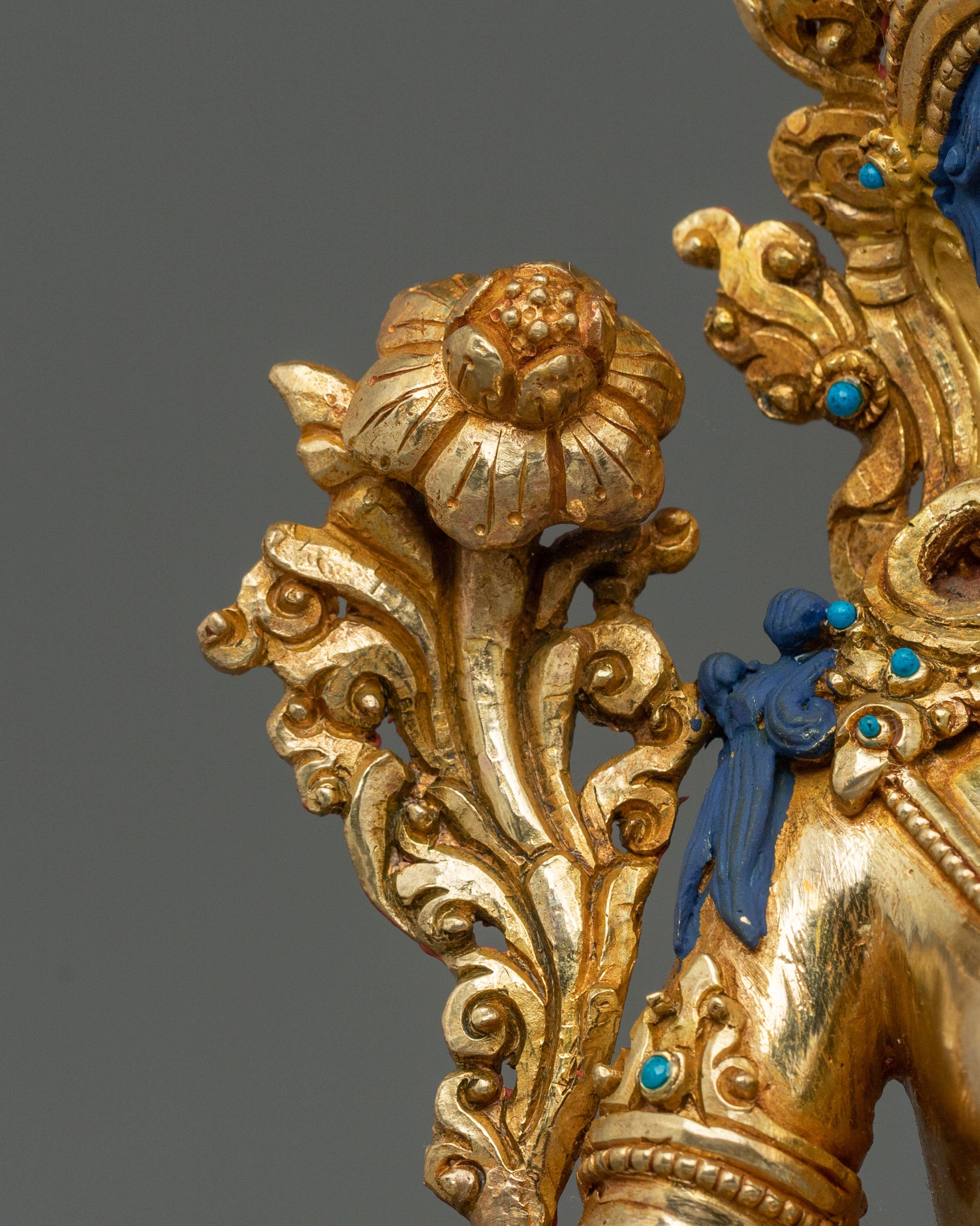 Green Tara  Healing Figurine | 24K Gold Glided