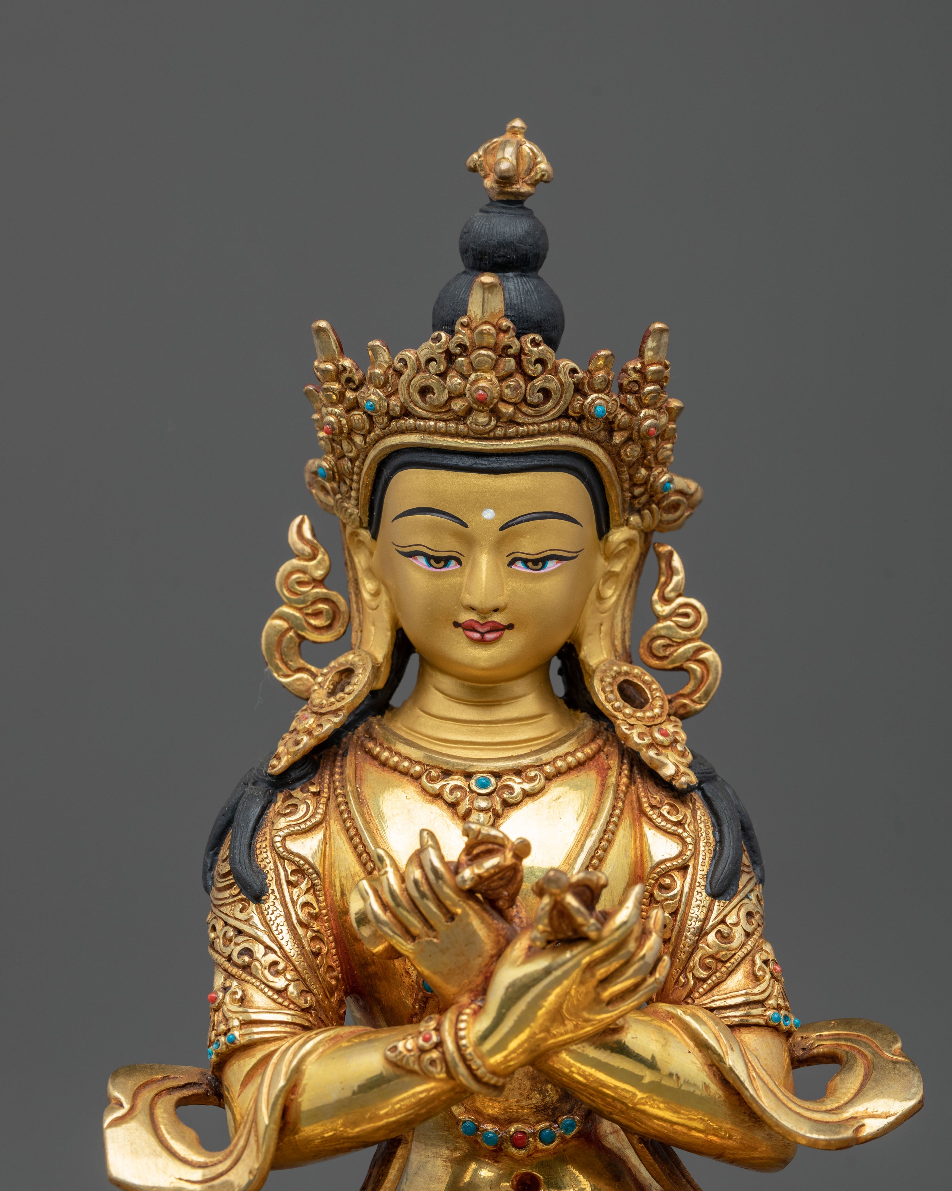 Vajradhara Statue | 24K Gold Gilded Sacred Figurine