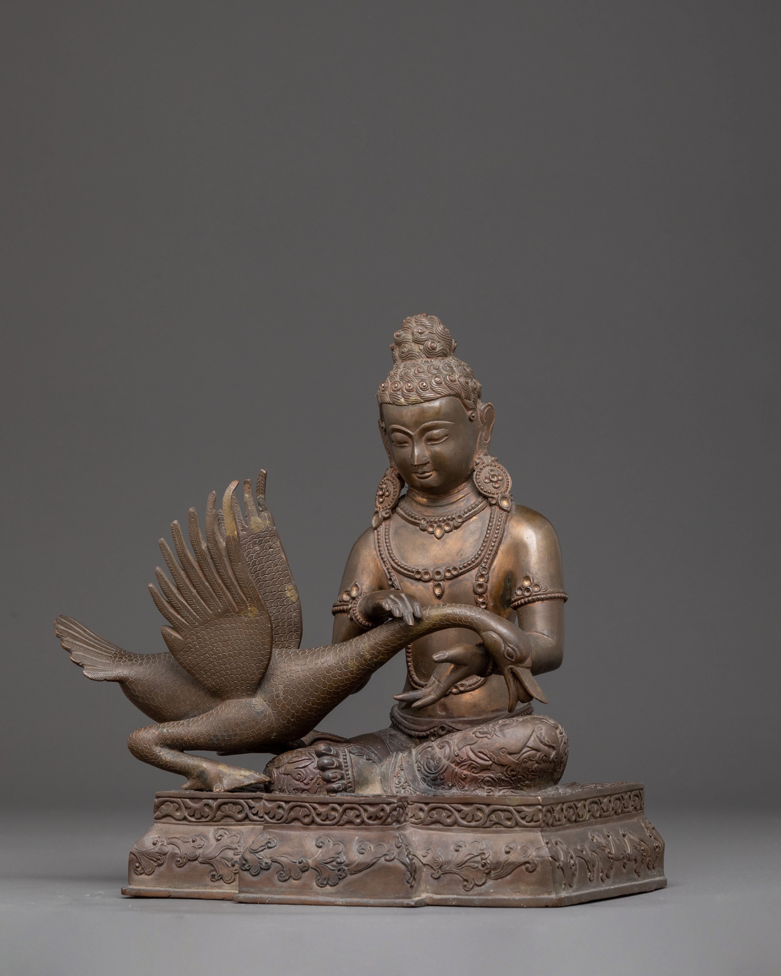 Handcrafted Siddhartha Gautama Oxidized Statue – Antique Copper Finish