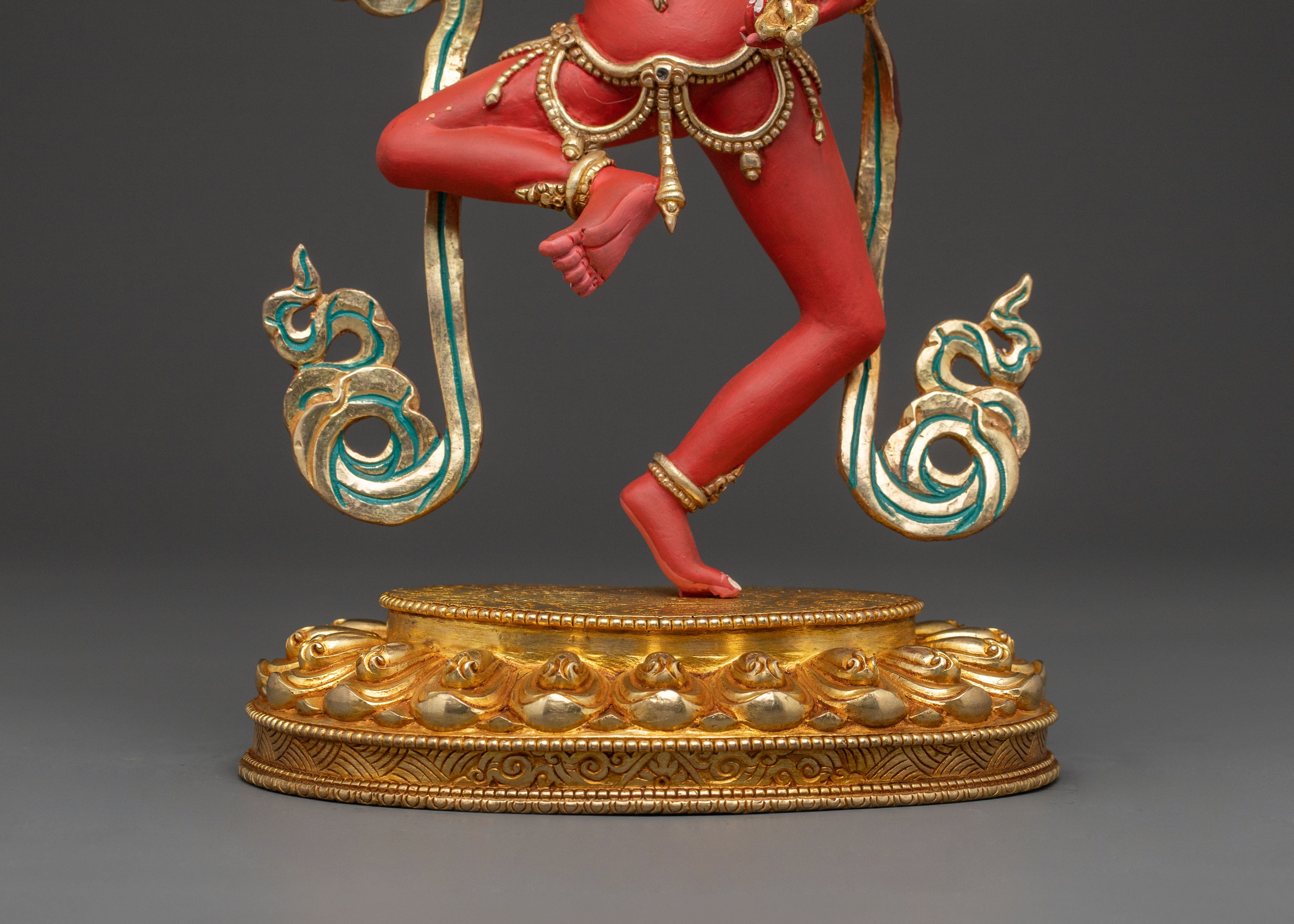 Divine Statue of Machig Labdron – Hand-Gilded Copper Statue