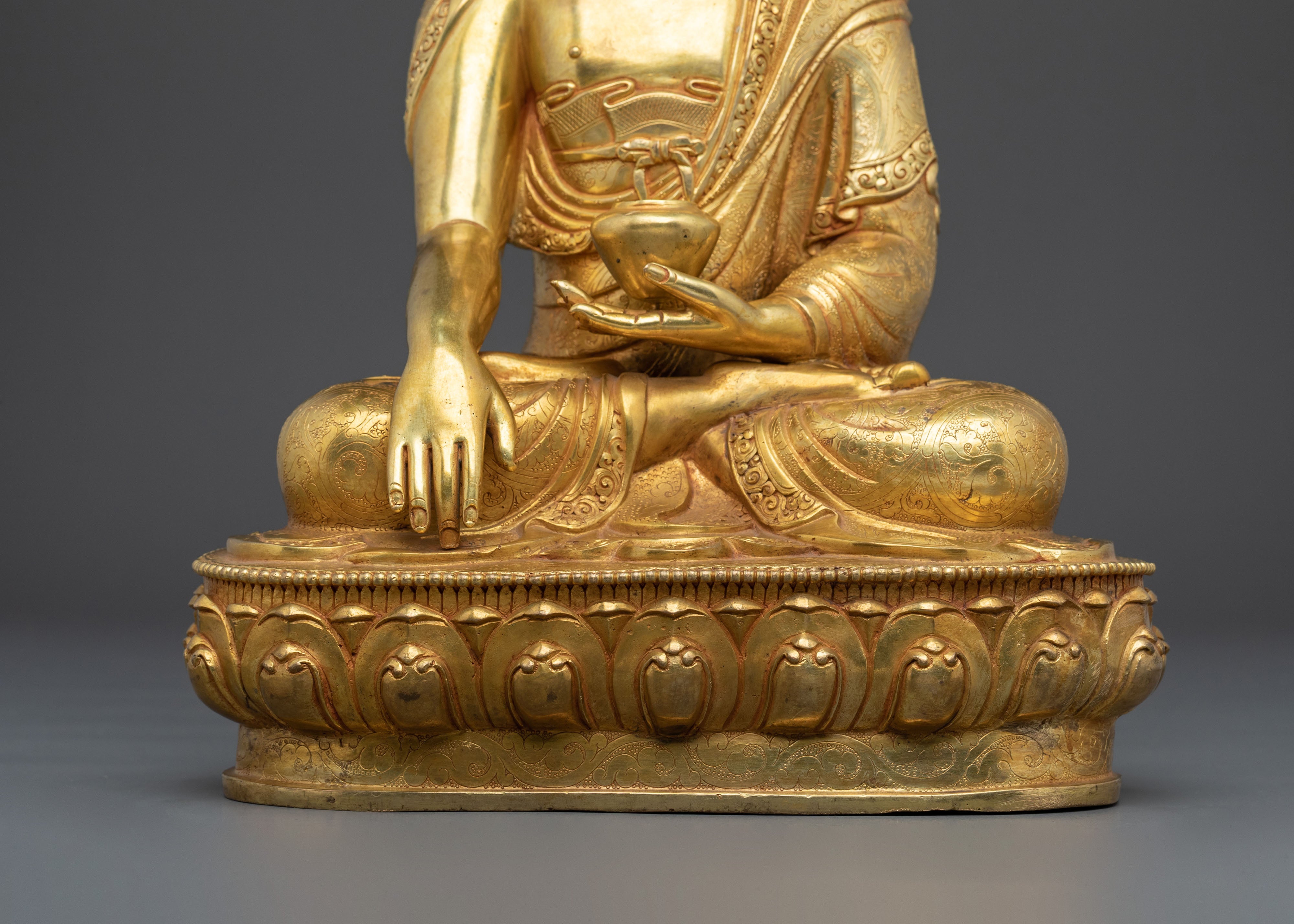 Shakyamuni Buddha Statue | 24K Gold Gilded Serenity