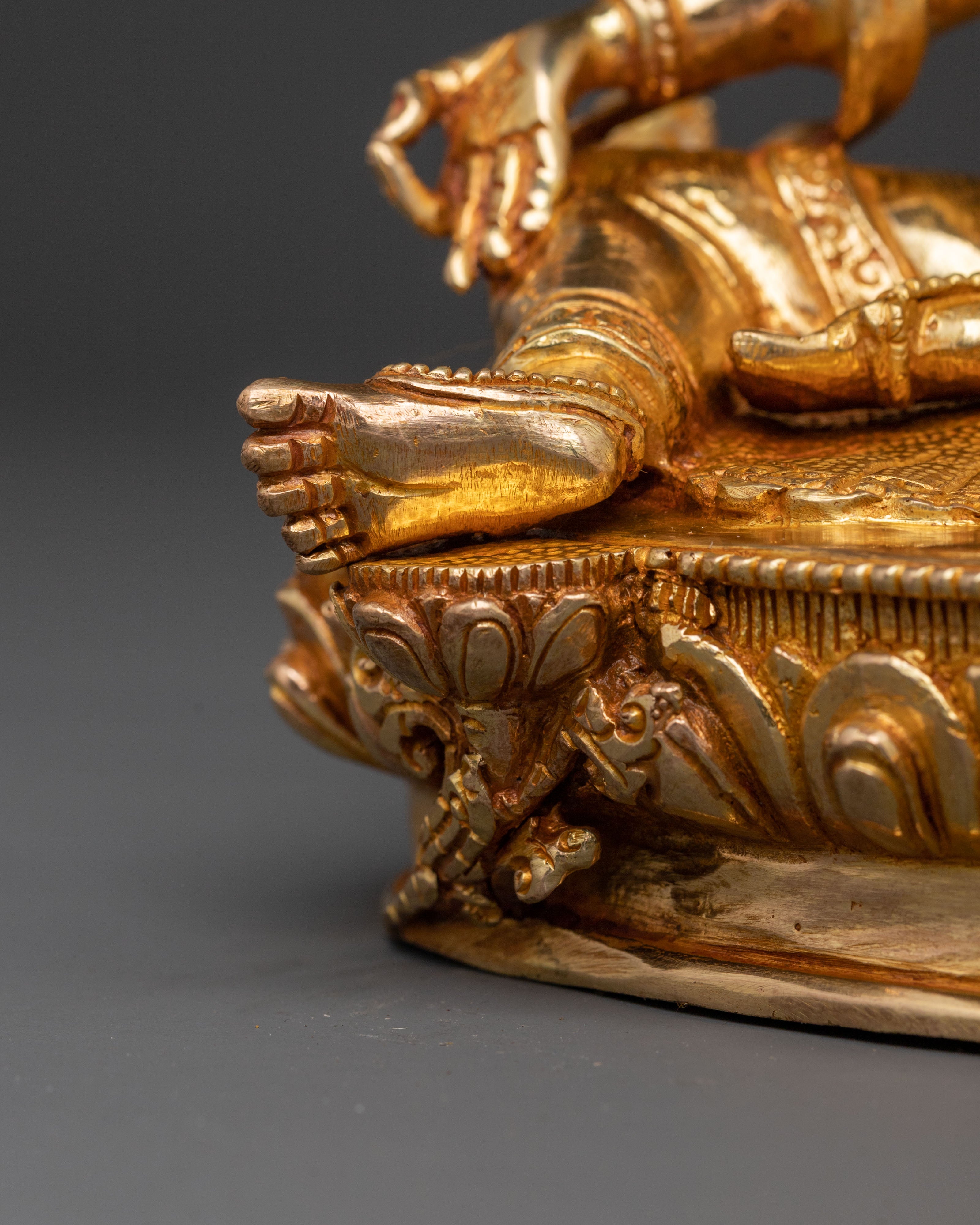Green Tara Golden Statue: Divine Grace