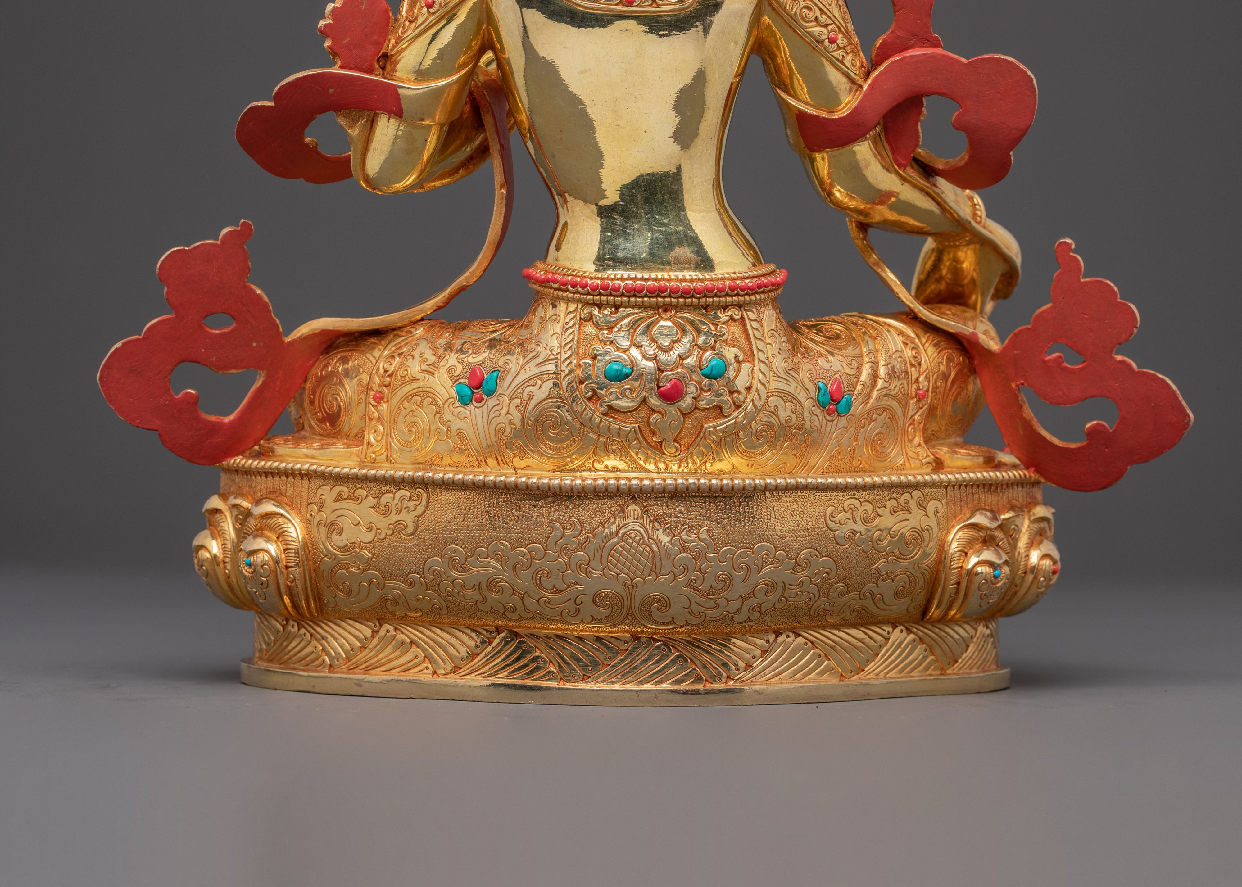 Green Tara Compassionate Healing Statue – Gilded Copper Art