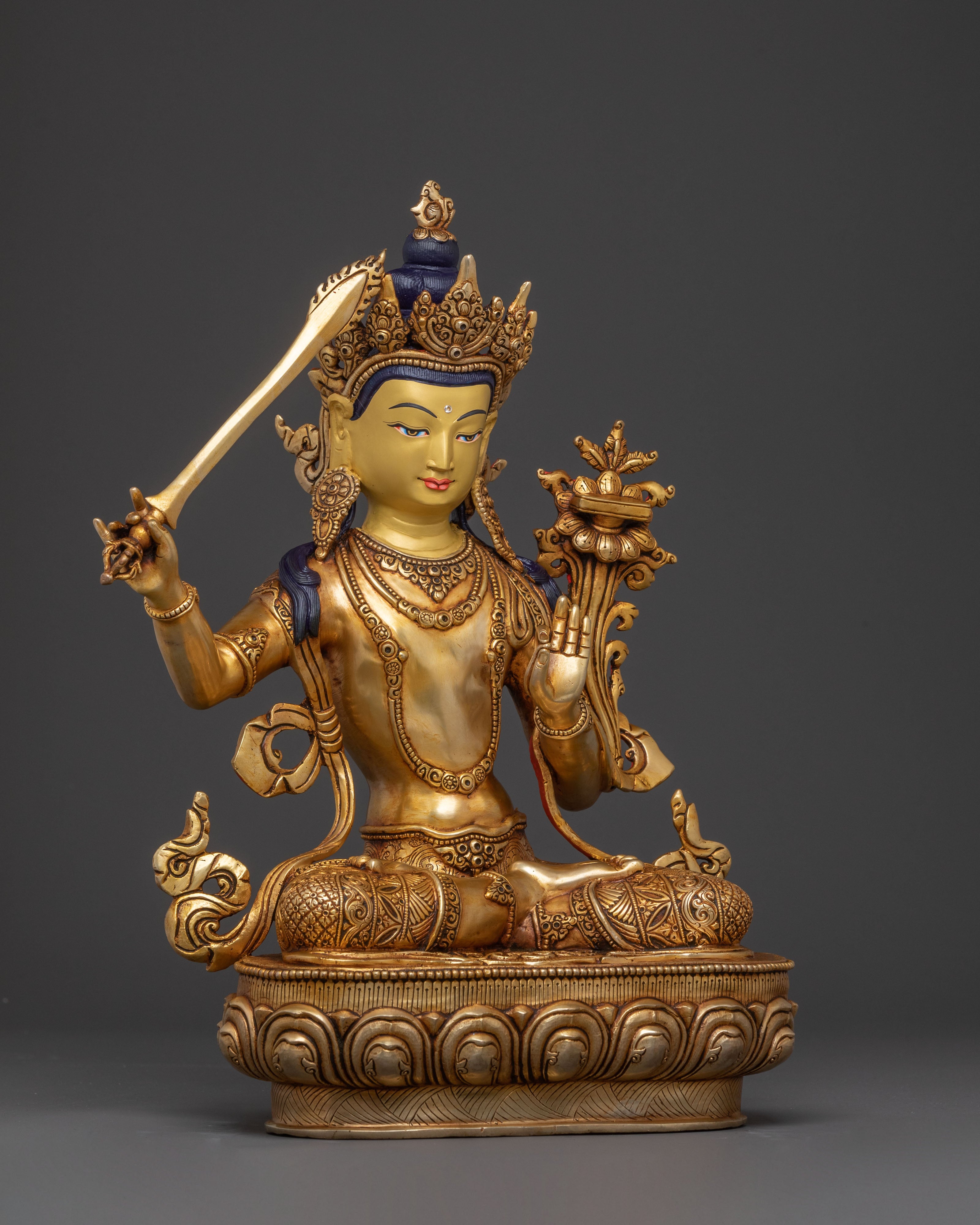 Six Bodhisattva Statue Altar Set | Hand-Gilded Copper Statue
