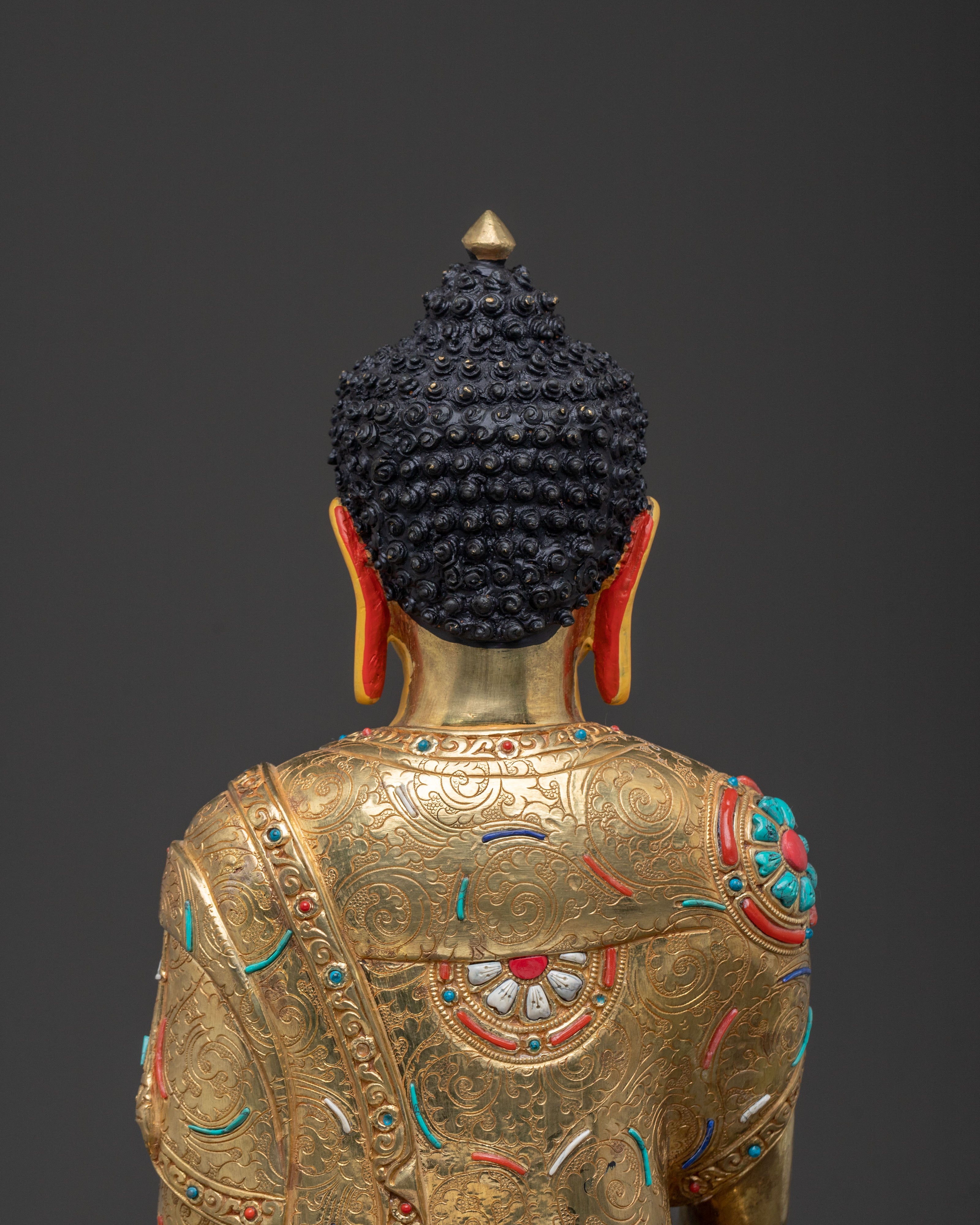 Shakyamuni Buddha: 24k Gold Gilded Figurine