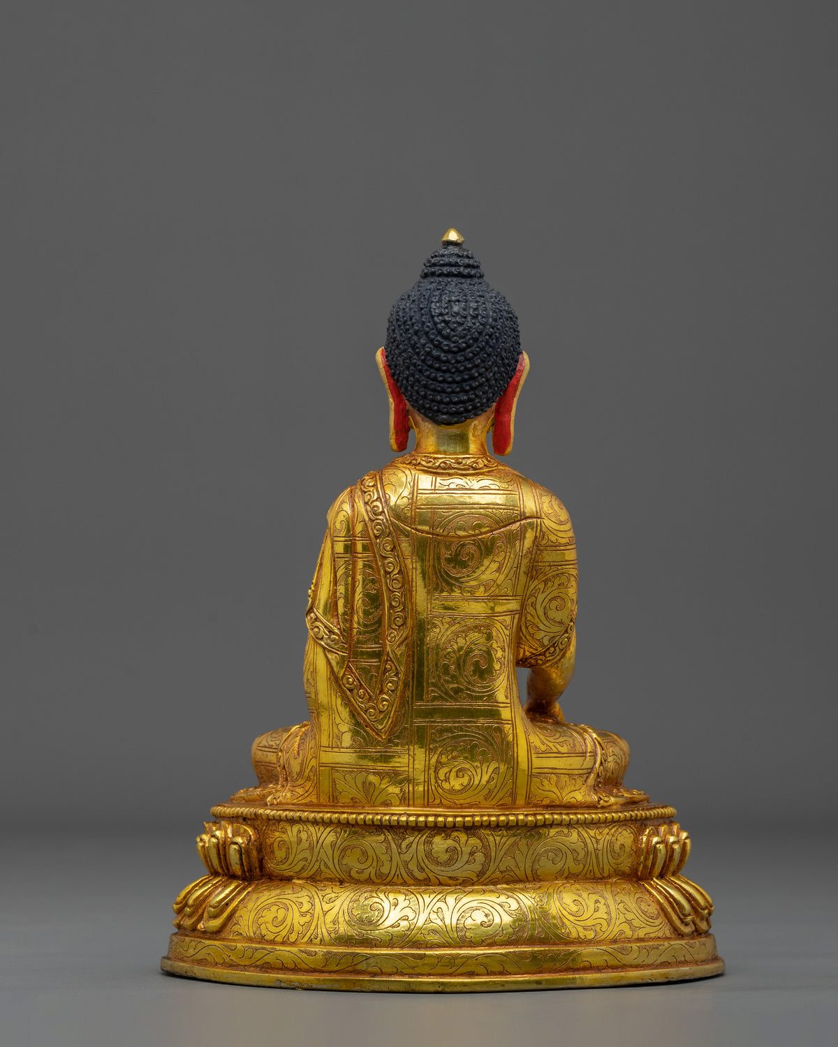 Shakyamuni Buddha Acrylic Painted Statue | Copper Figurine