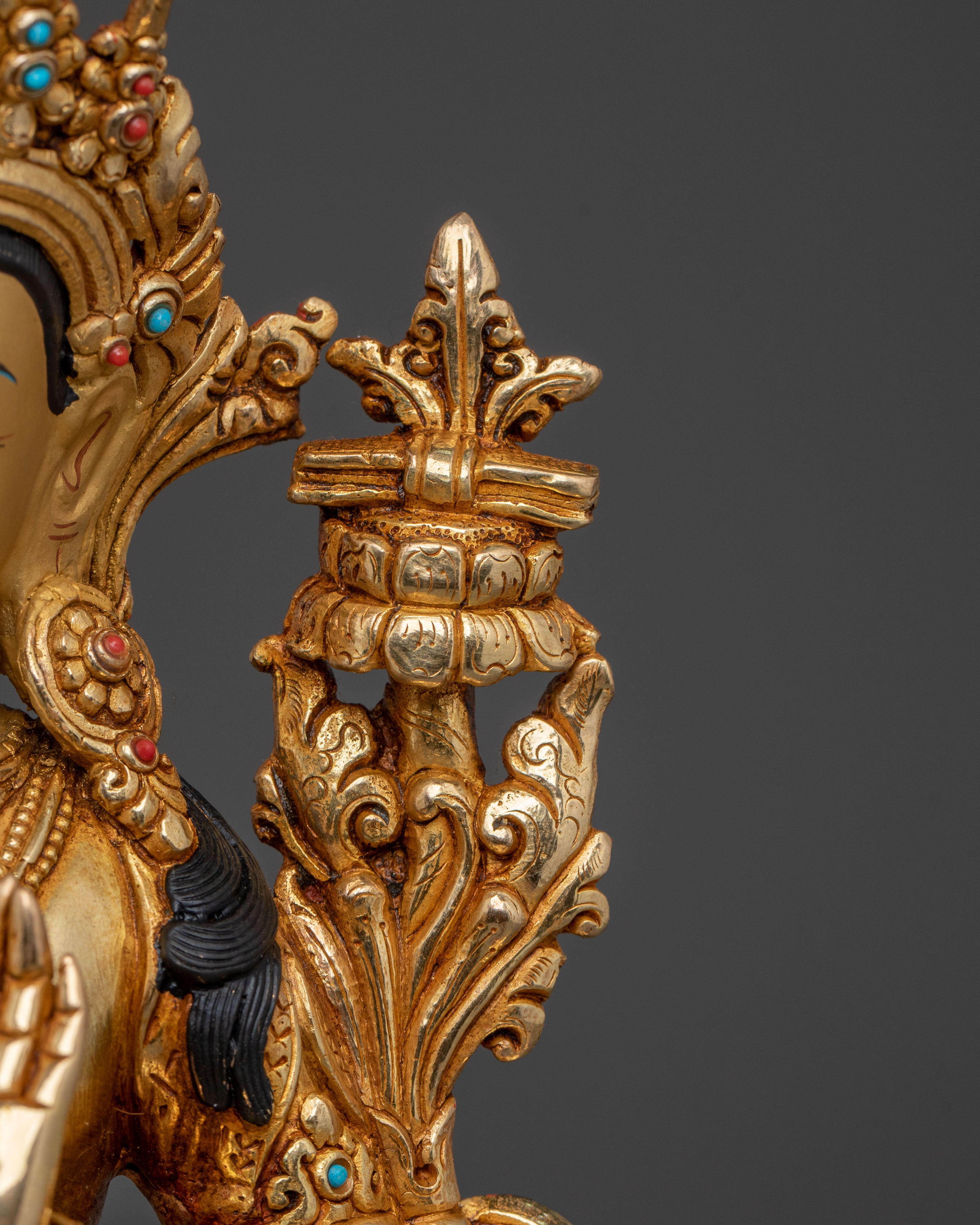 sacred manjushri copper statue | Symbol of Wisdom & Enlightened