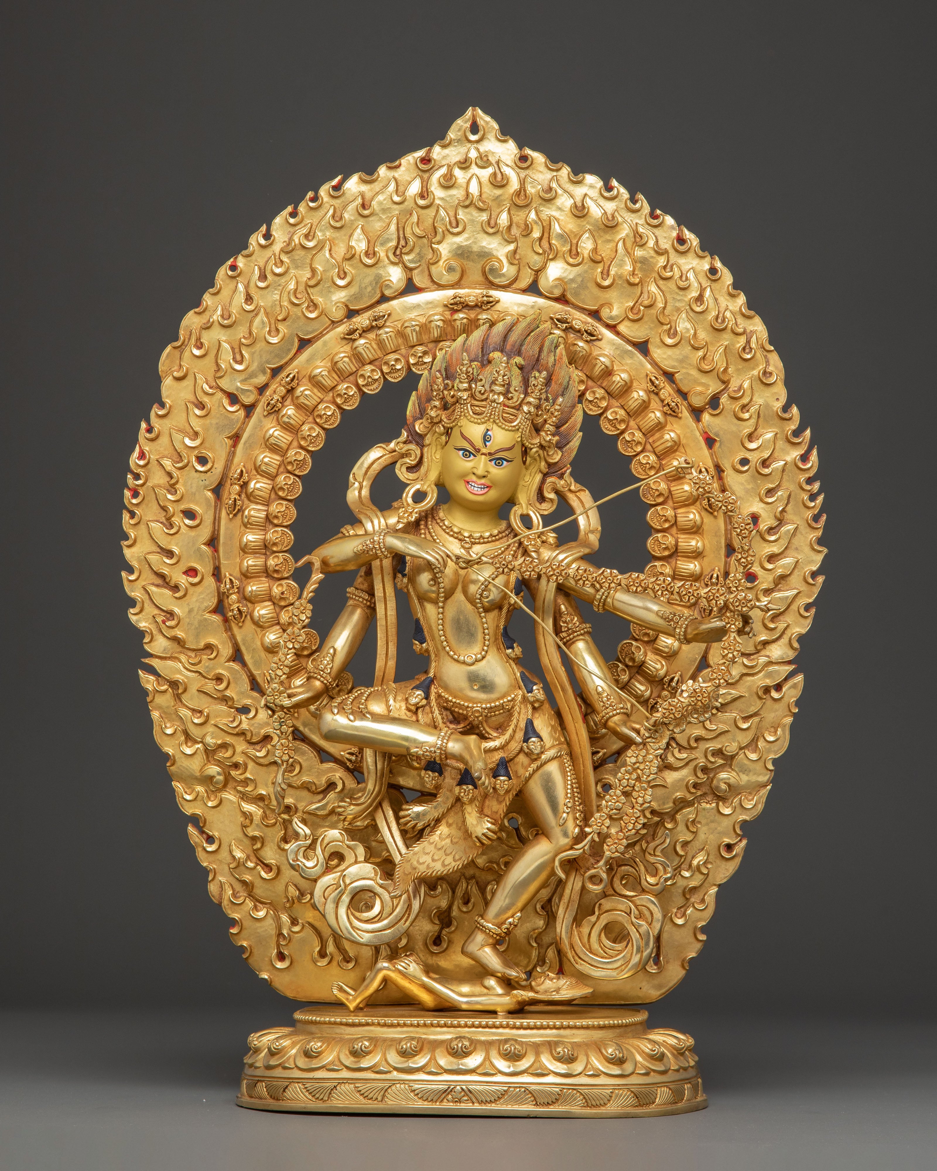 Handcrafted Kurukulla Statue Goddess of Attraction | Tantric Protector