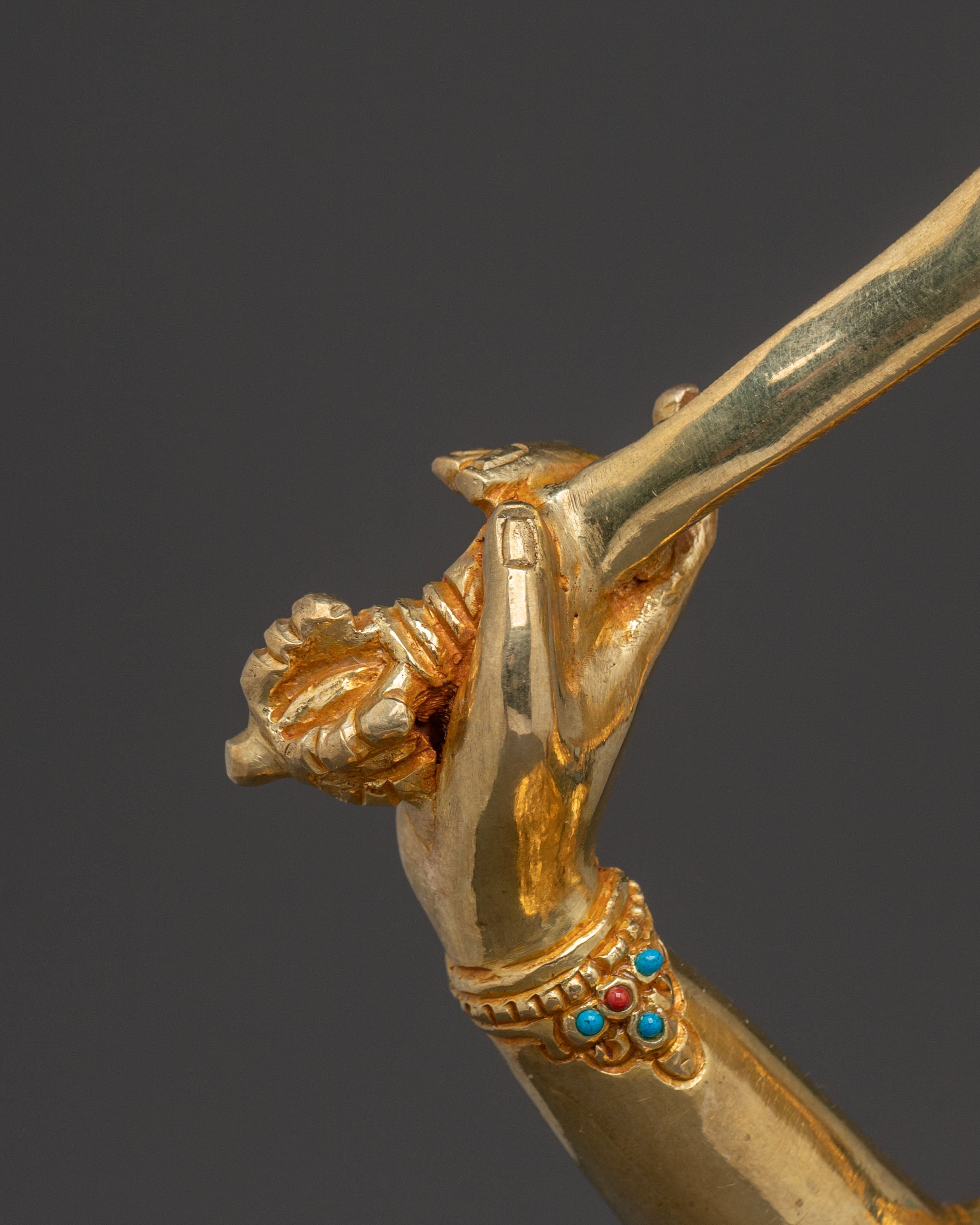 Manjushri Bodhisattva: 24K Gold Gilded Wisdom Statue