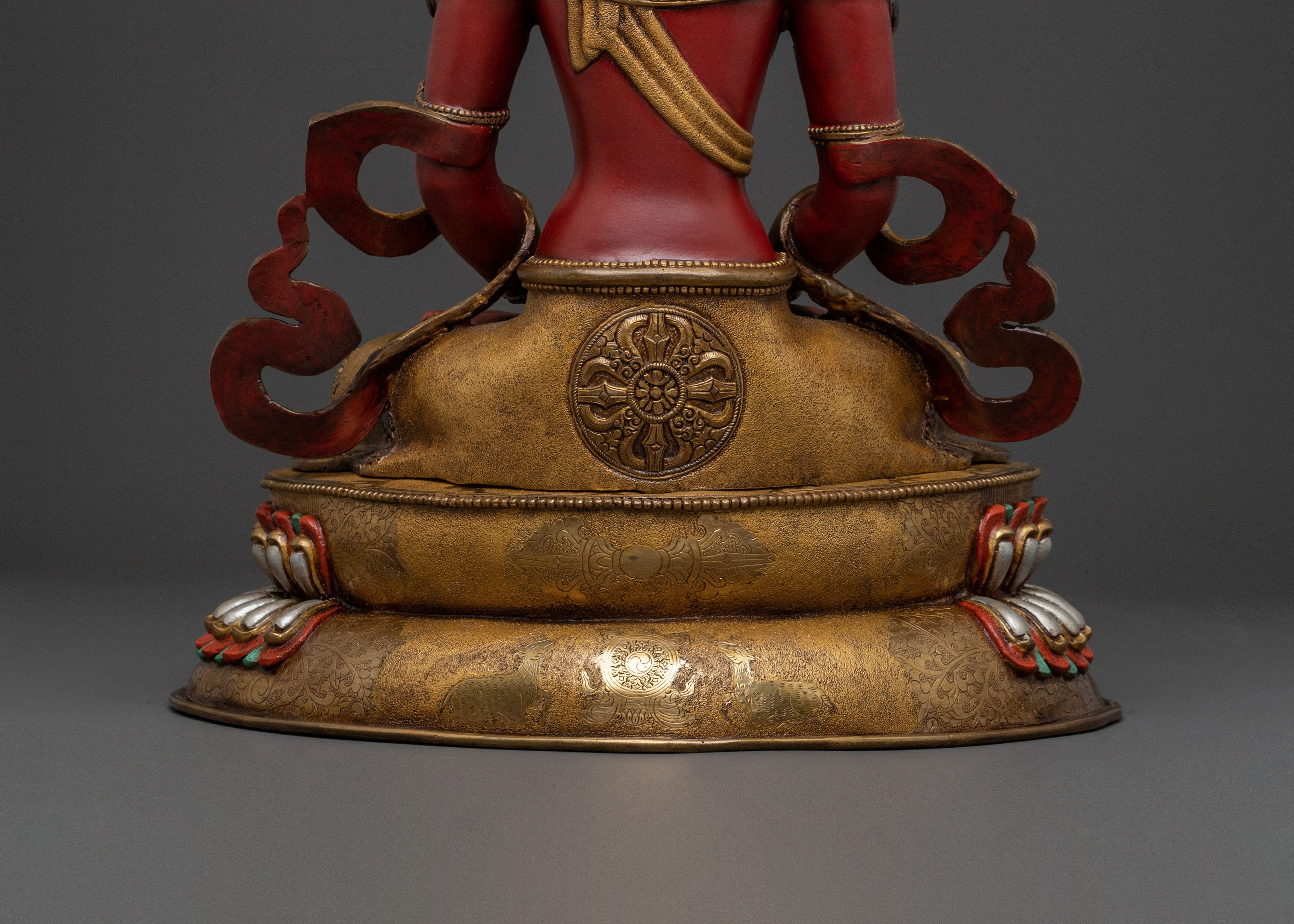 Amitayus Spiritual Statue | 24K Gold Gilded Buddhist Sculpture