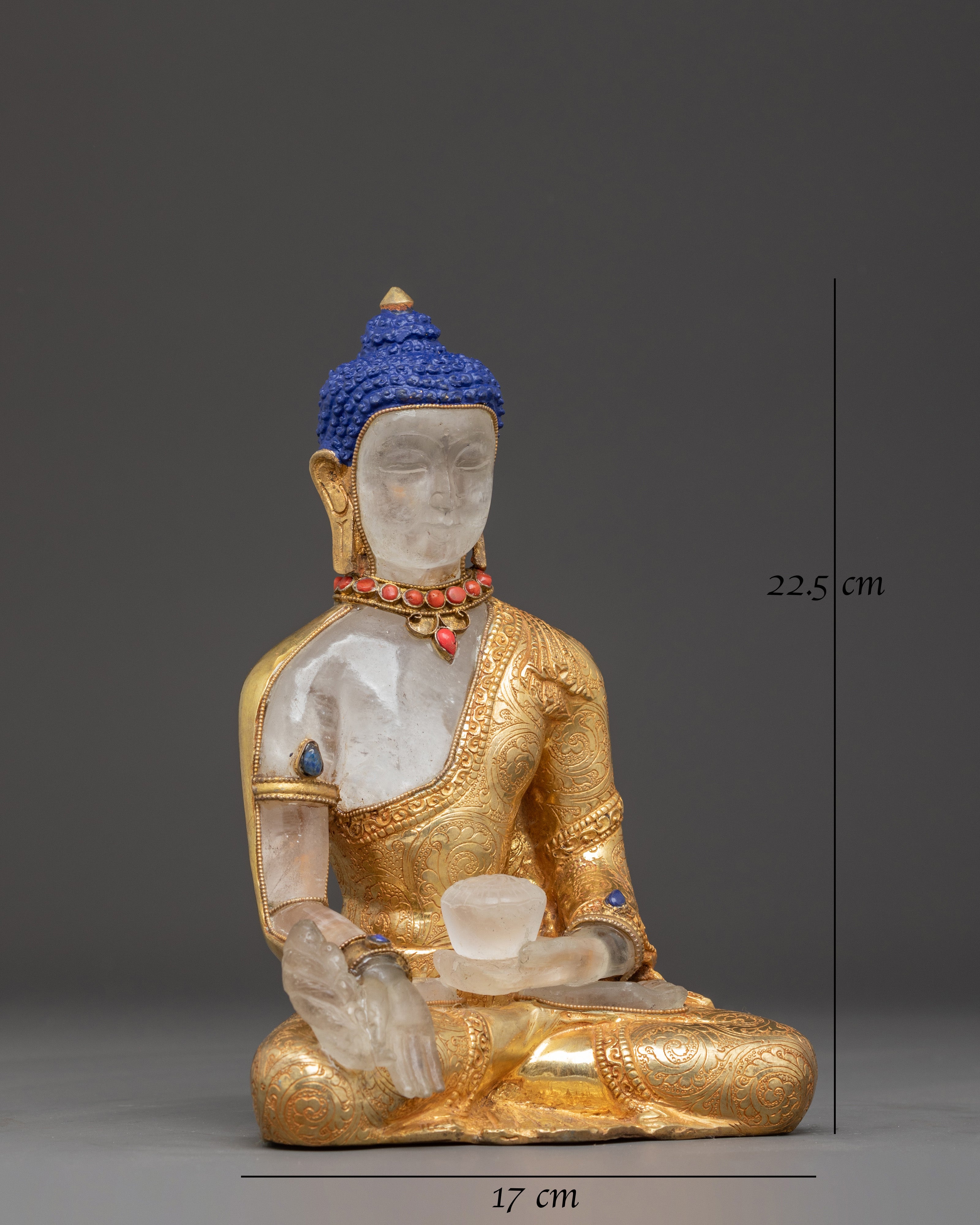 Serene Healer Medicine Buddha Handmade Statue 