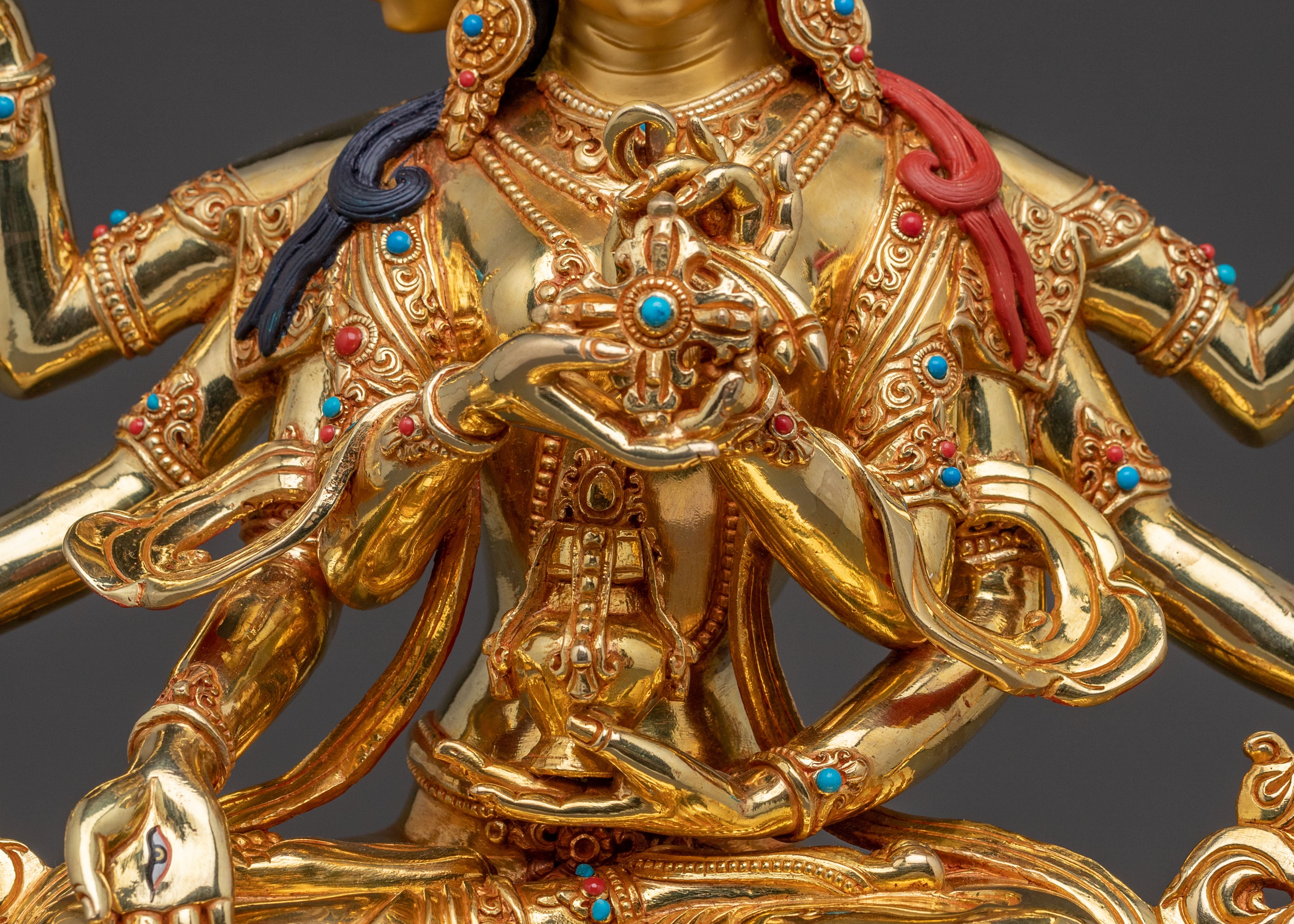 Namgyalma Copper Handcrafted Statue | 24K Gold Gilded Statue