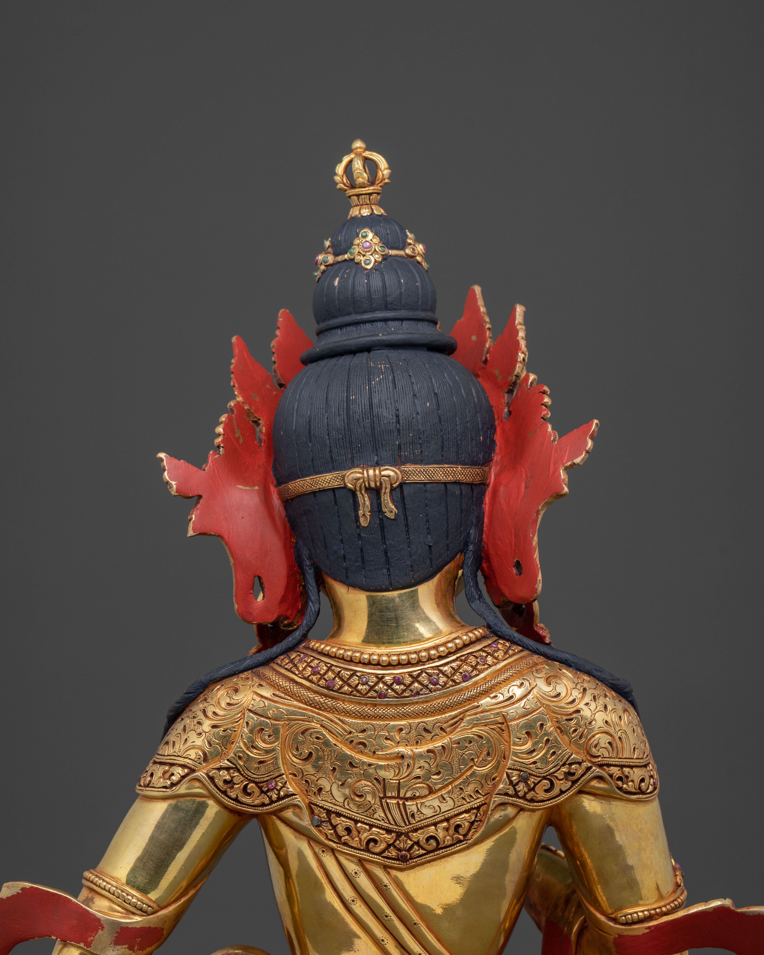 Vajrasattva: 24K Gold Gilded Copper Statue