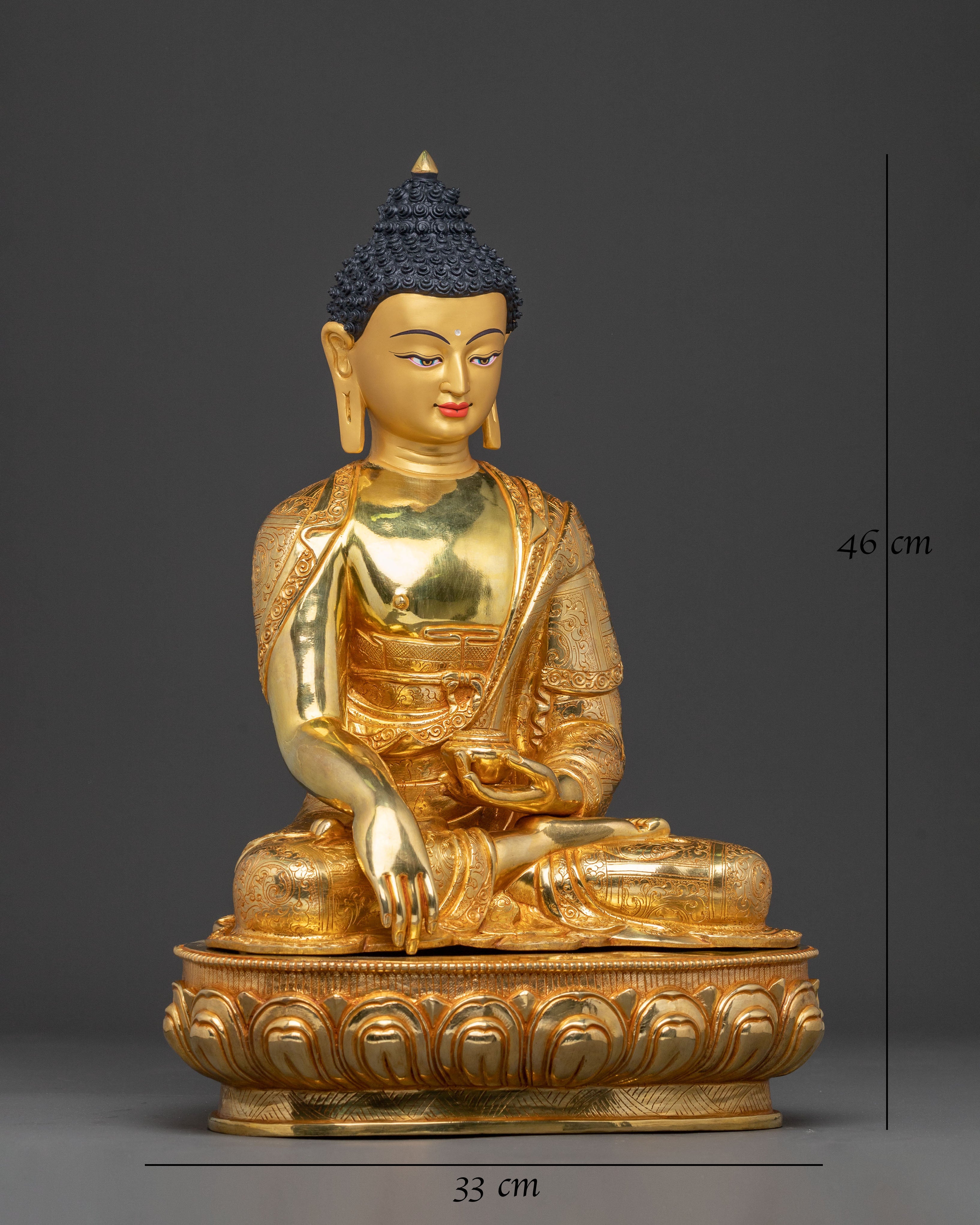 Himalayan Gautama Buddha Copper Statue | Dharma Teacher Figurine