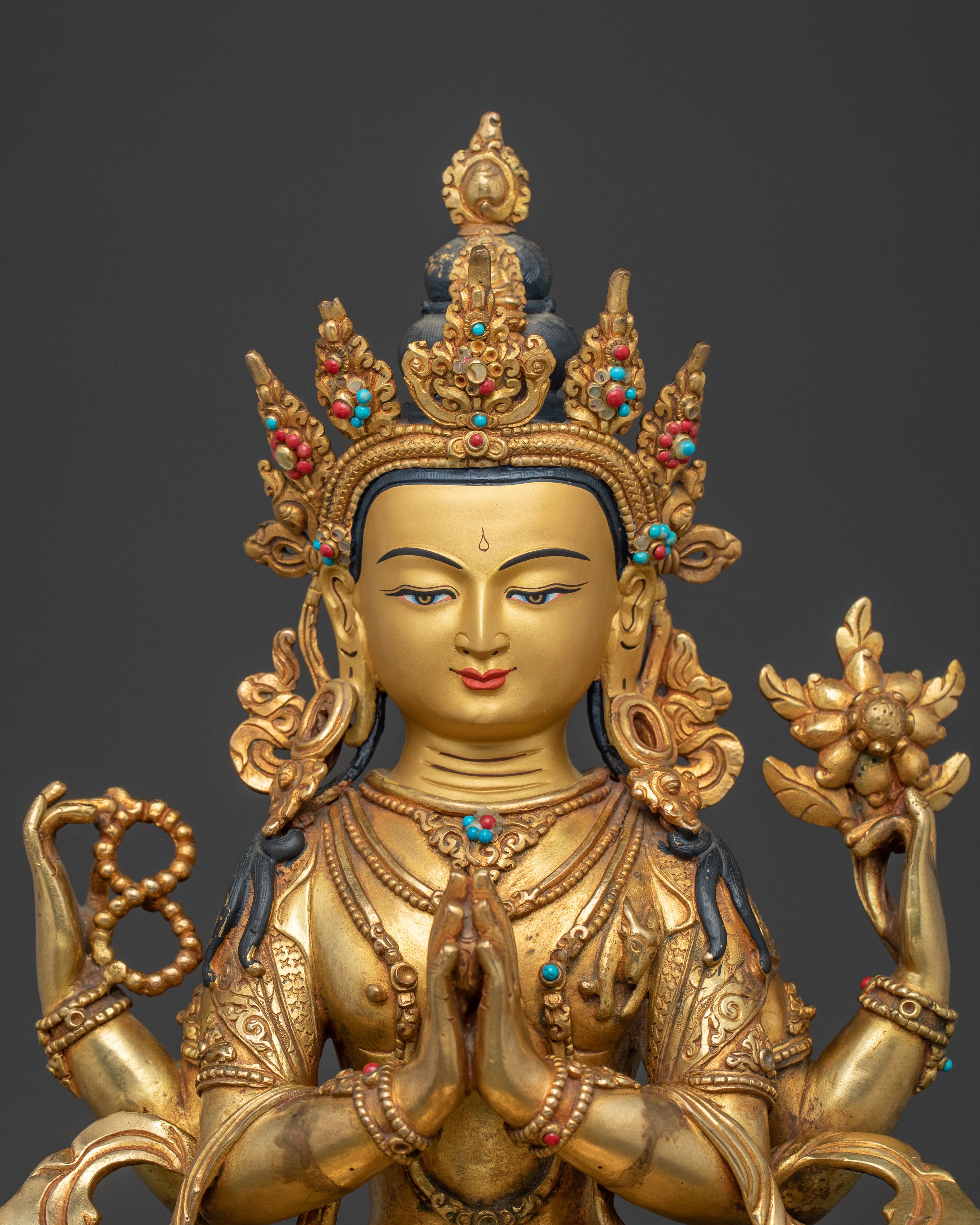 Four-Armed Chenrezig Statue | Compassionate Heart