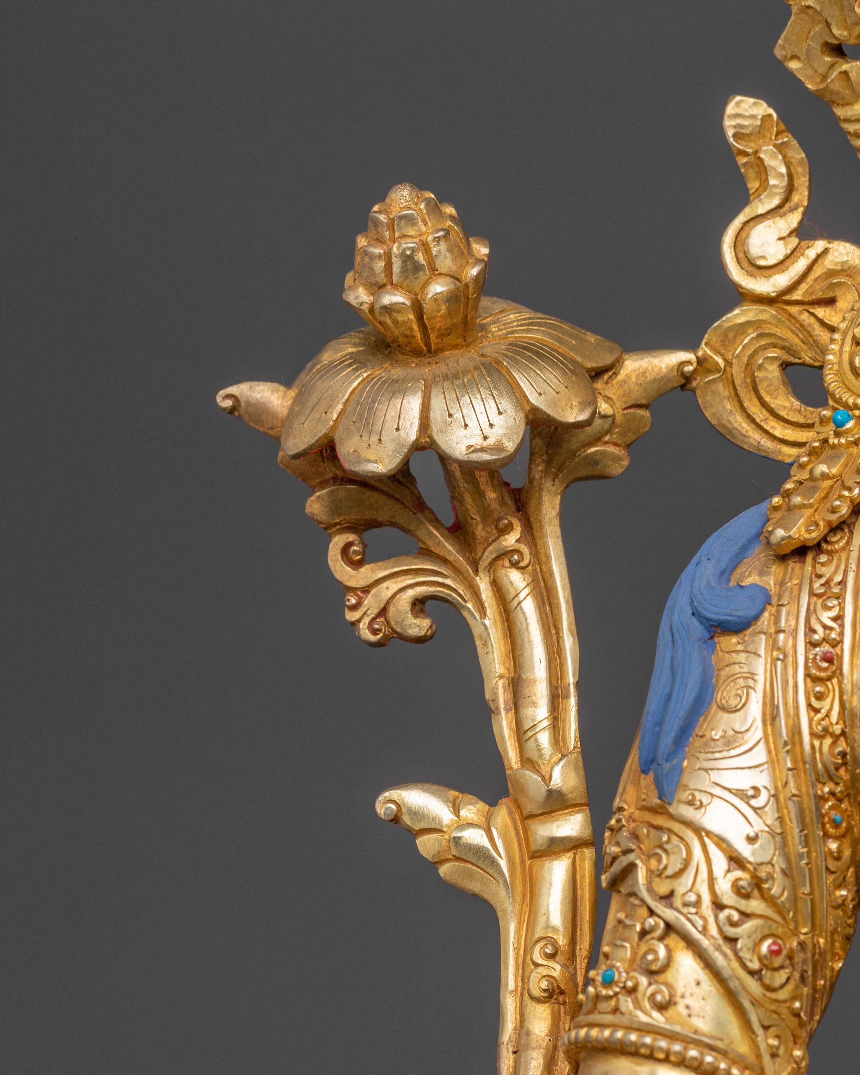 Handcrafted Statue of Seven-Eyed Goddess White Tara | Peaceful Feminine Deity