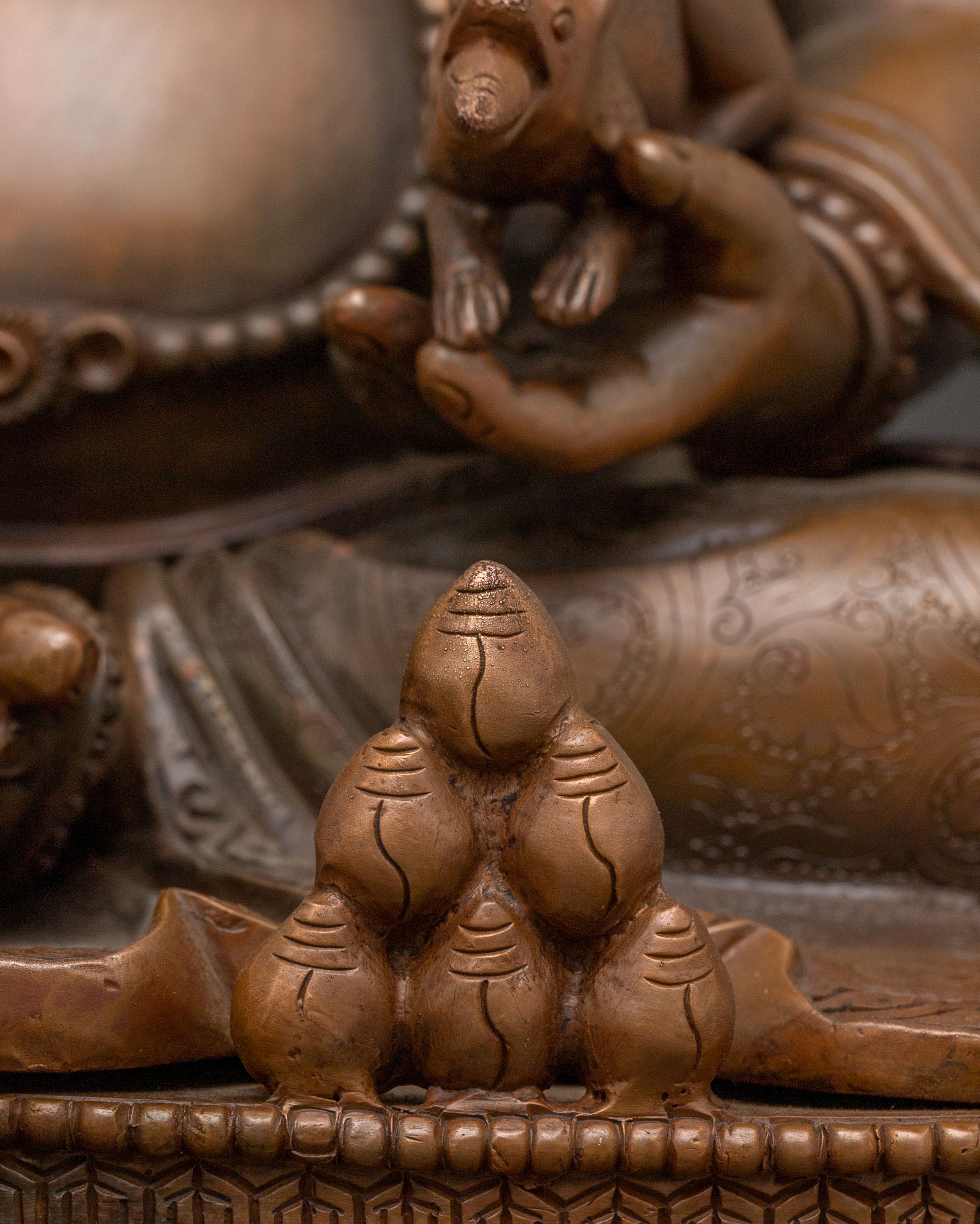 Wealth Deity Dzambhala with Oxidized Copper Body
