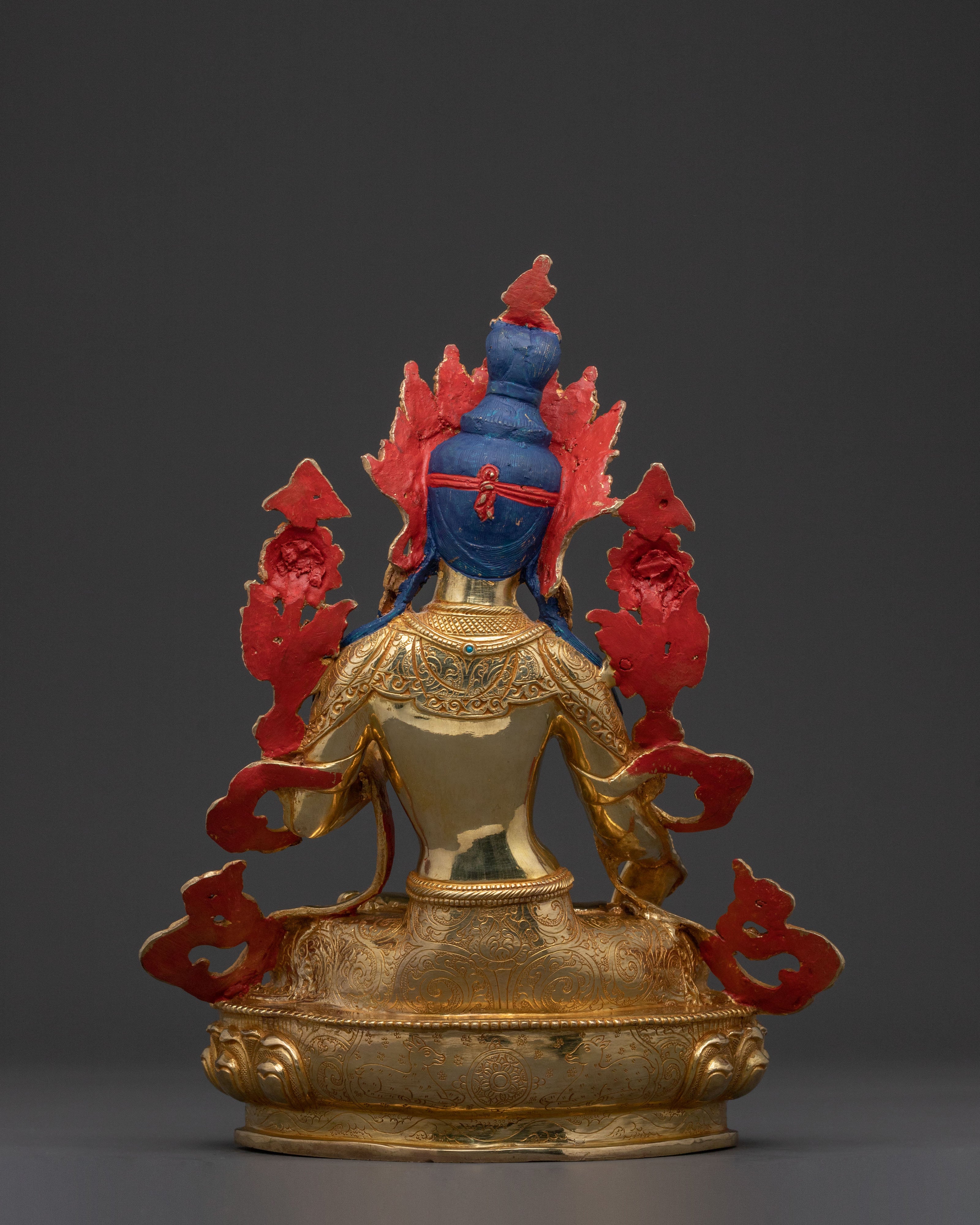 Sacred 24k Gold Gilded Copper White Tara Statue
