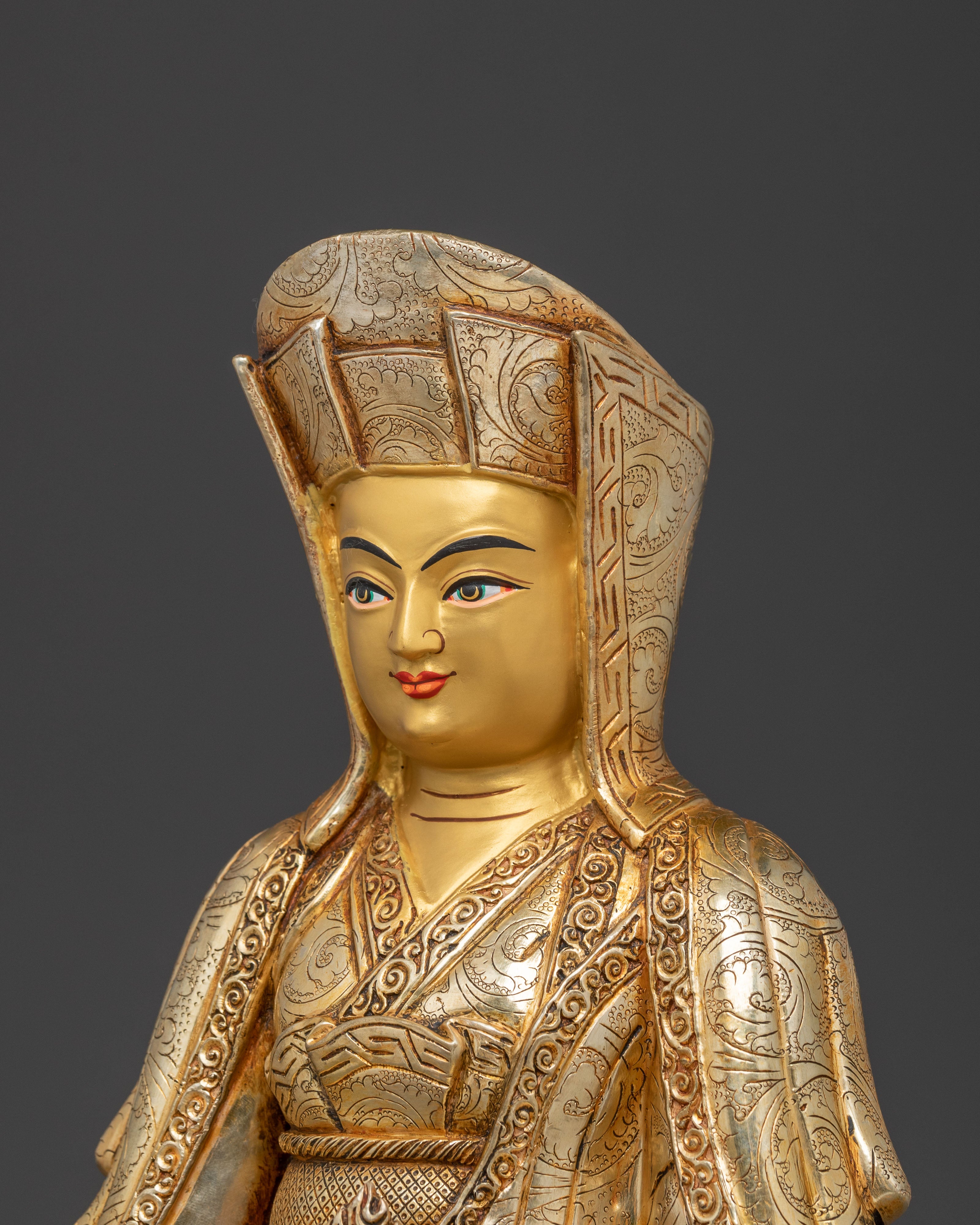 Handcrafted Kagyu Masters Statue Set | Sacred Figures