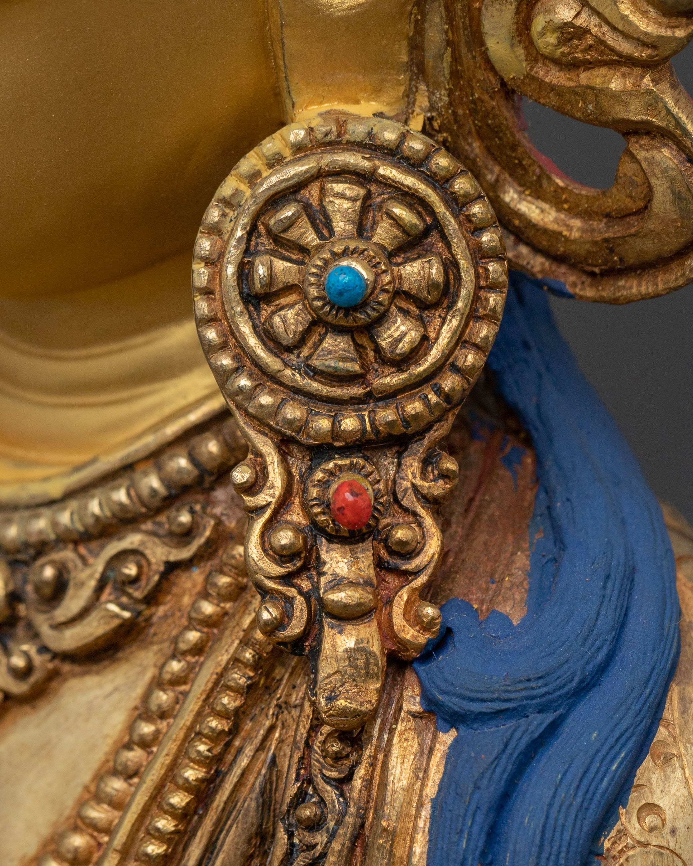 Maha Manjushri Sacred Figurine | Tibetan Buddhist Deity Sculpture