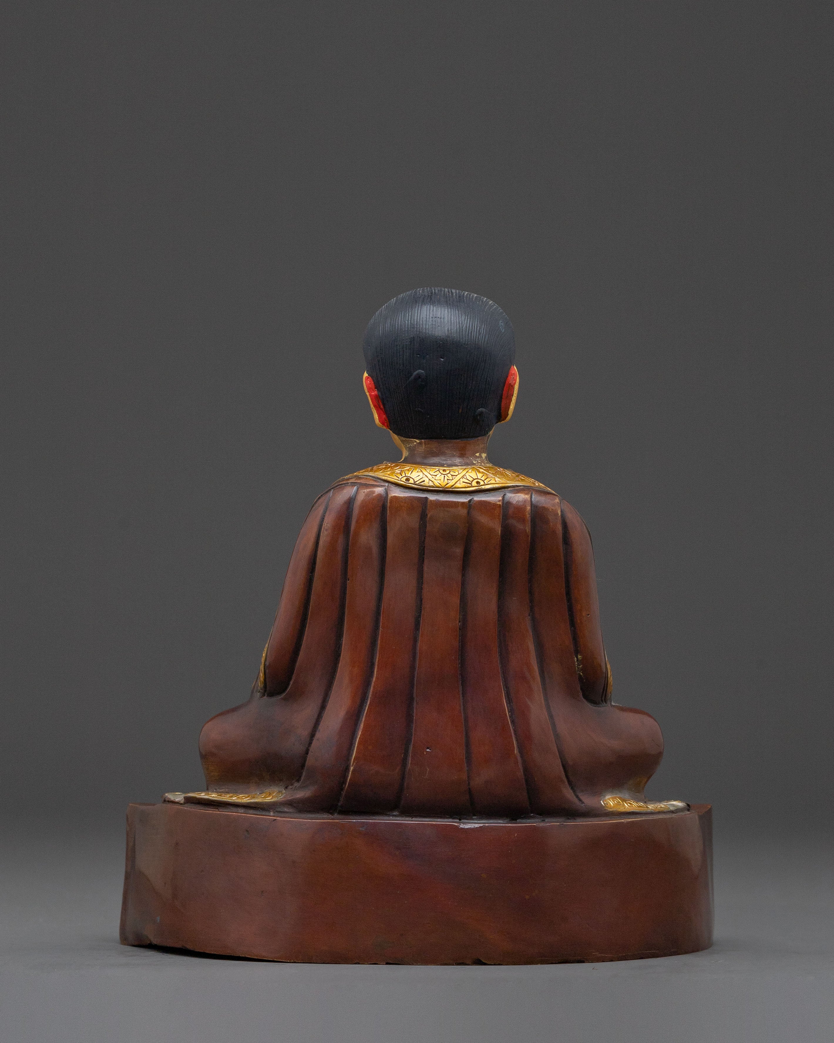 Marpa Dharma Teacher Statue - Handcrafted Gilded Copper