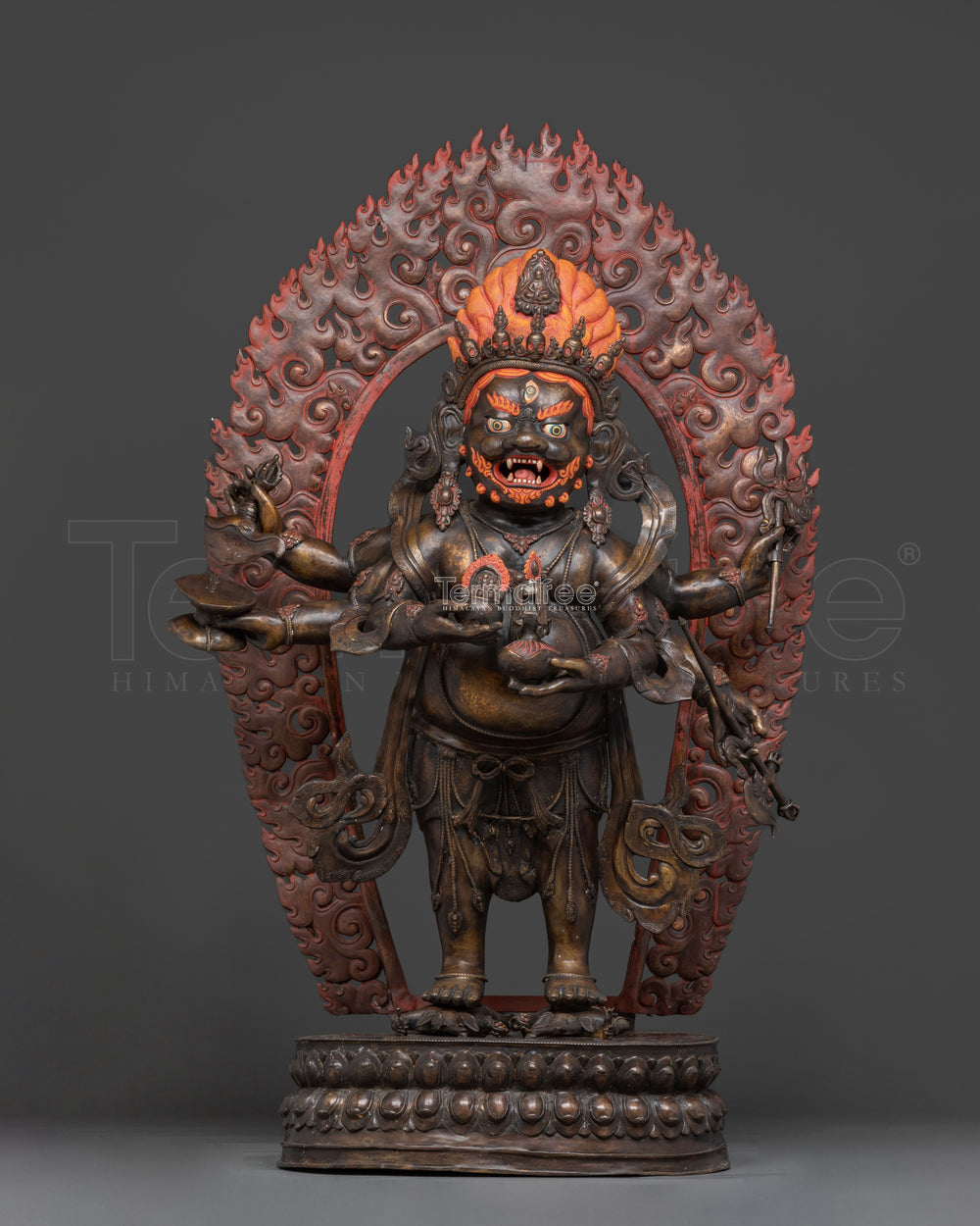 White Mahakala Statue 