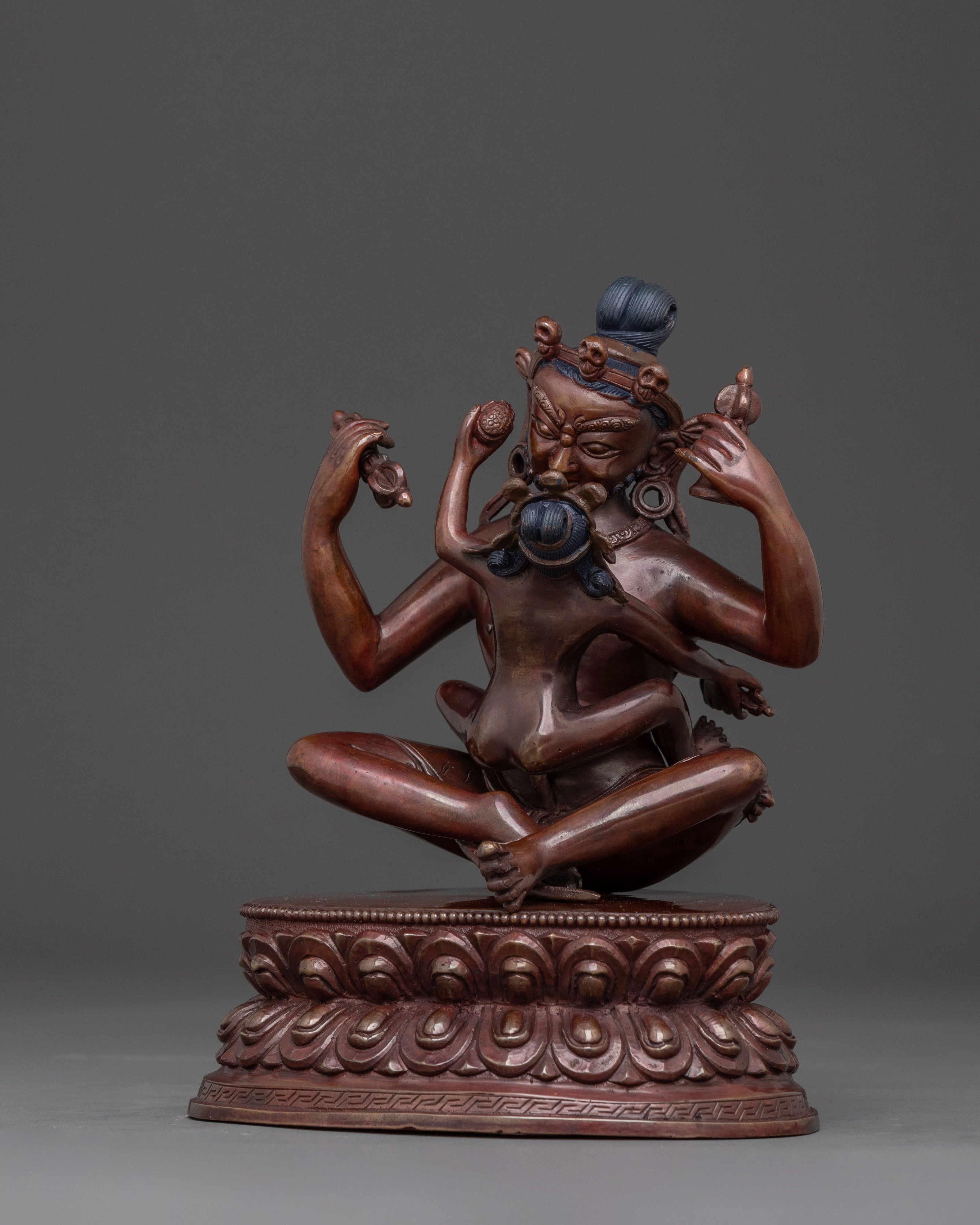 Ghantapa Statue - Oxidized Copper Art