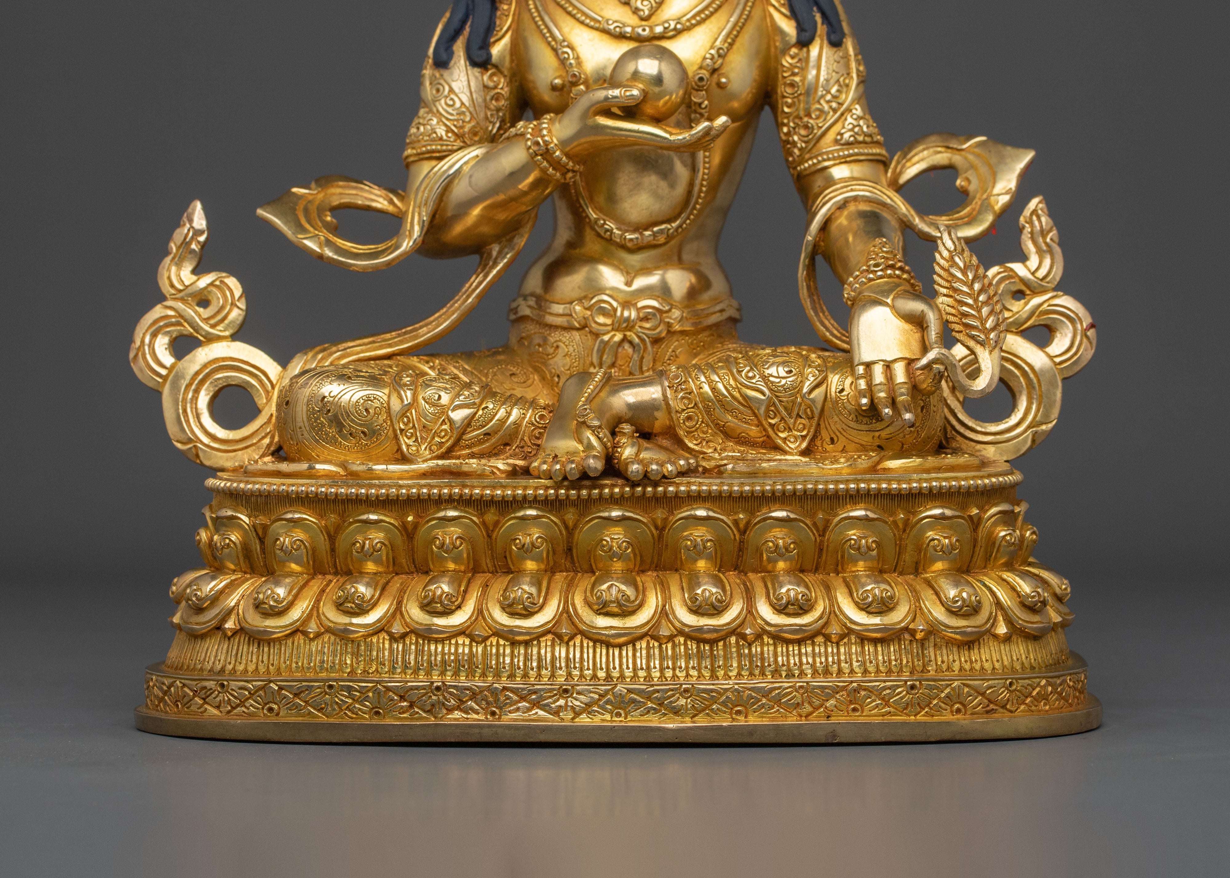 Kistigarbha 24K Gold Gilded Statue | Tibetan Buddhist Sacred Sculpture