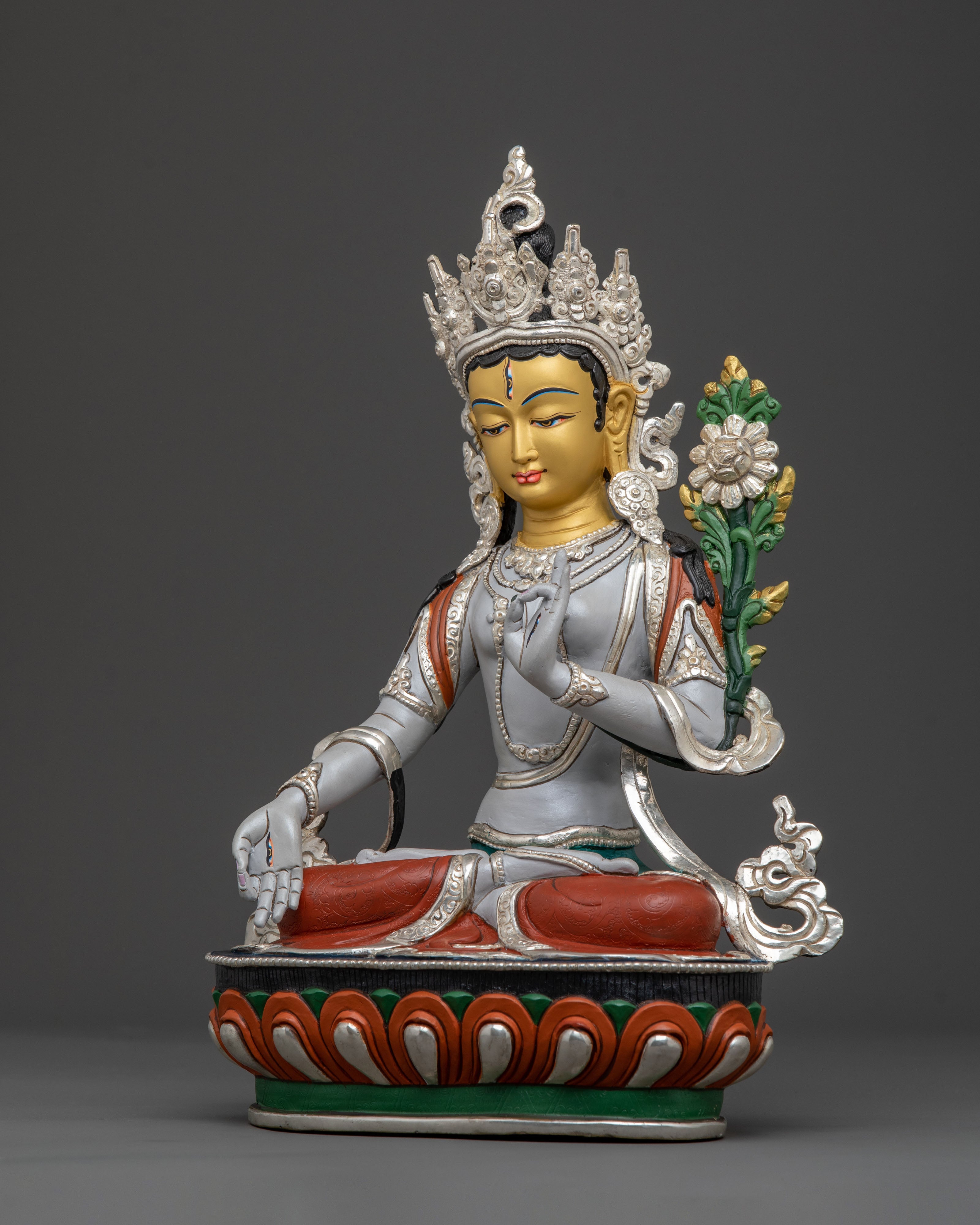 White Tara Statue | Tibetan Buddhist Guardian