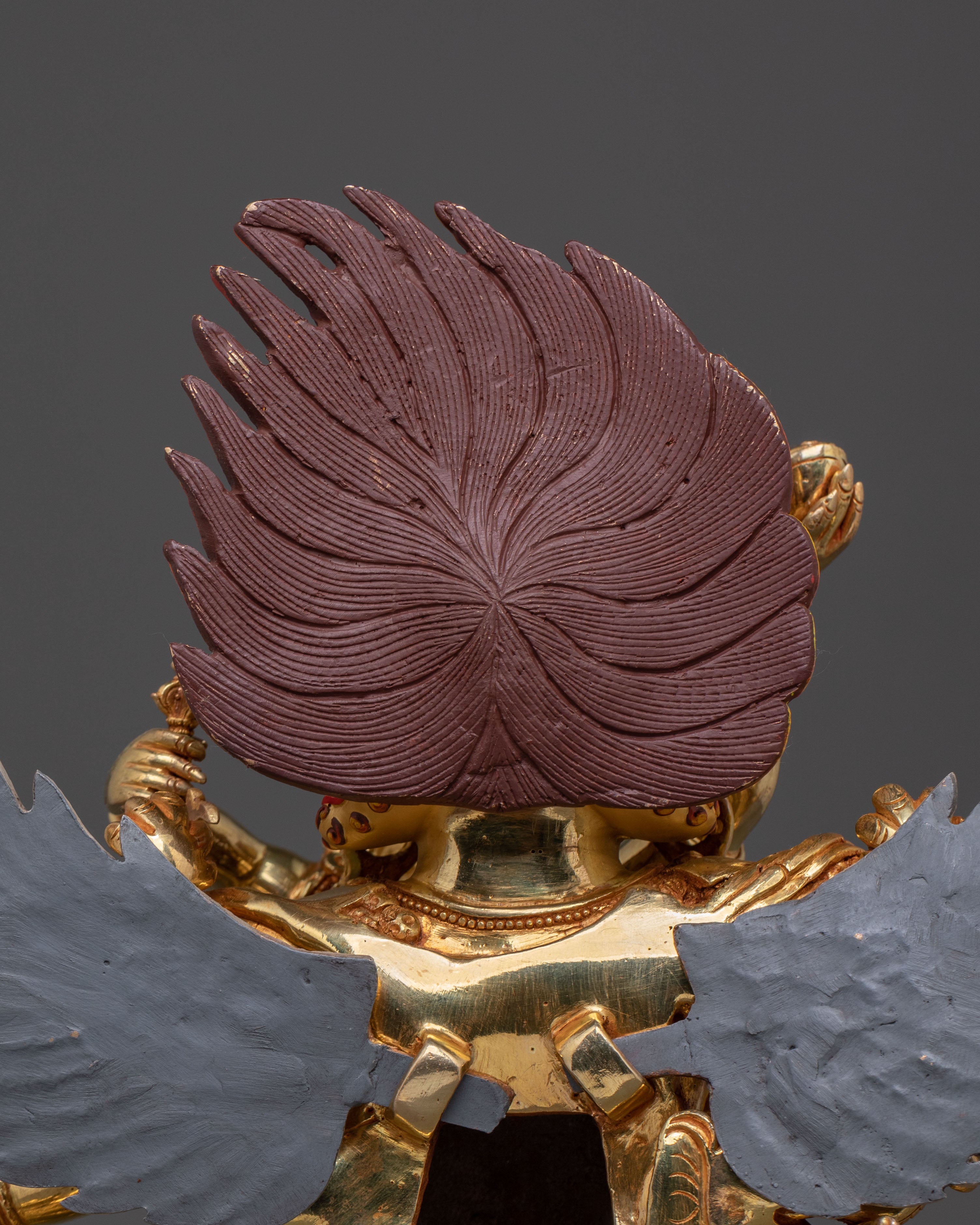 Vajrakilaya: 24K Gold Gilded Sacred Protector Statue