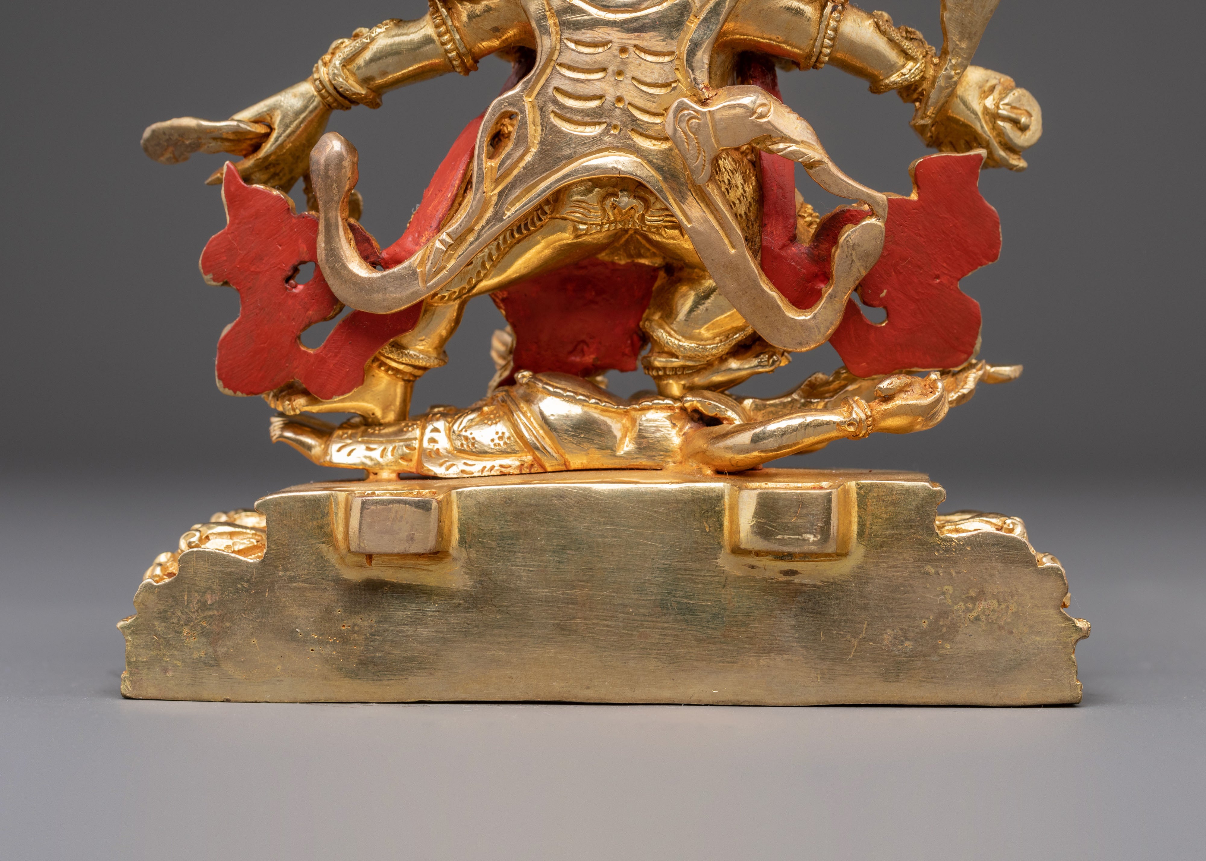 Golden Statue of Six-Armed Mahakala | Dharma Guardian