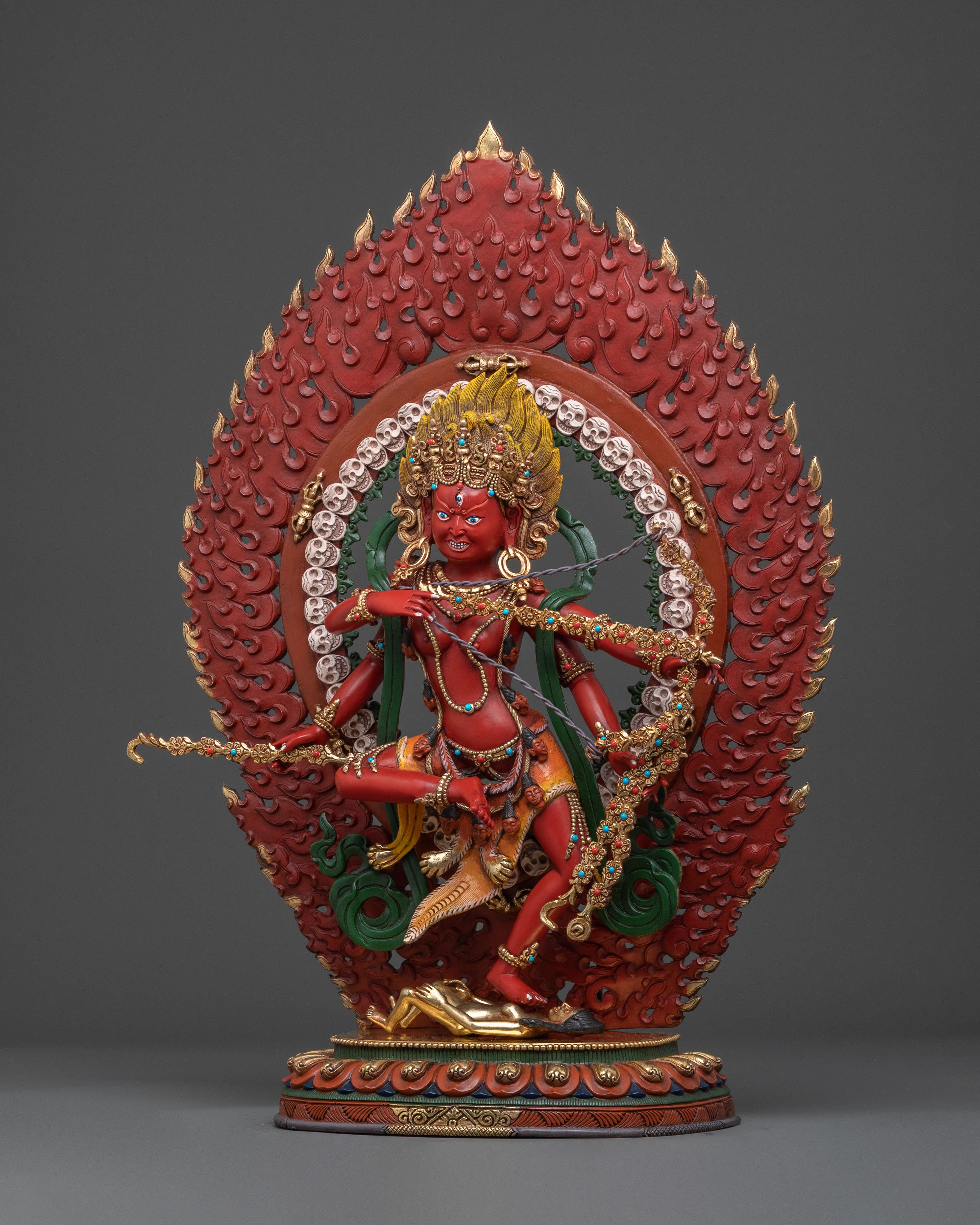 Red Tara: Kurukulla | 24K Gold Gilded Traditional Figure