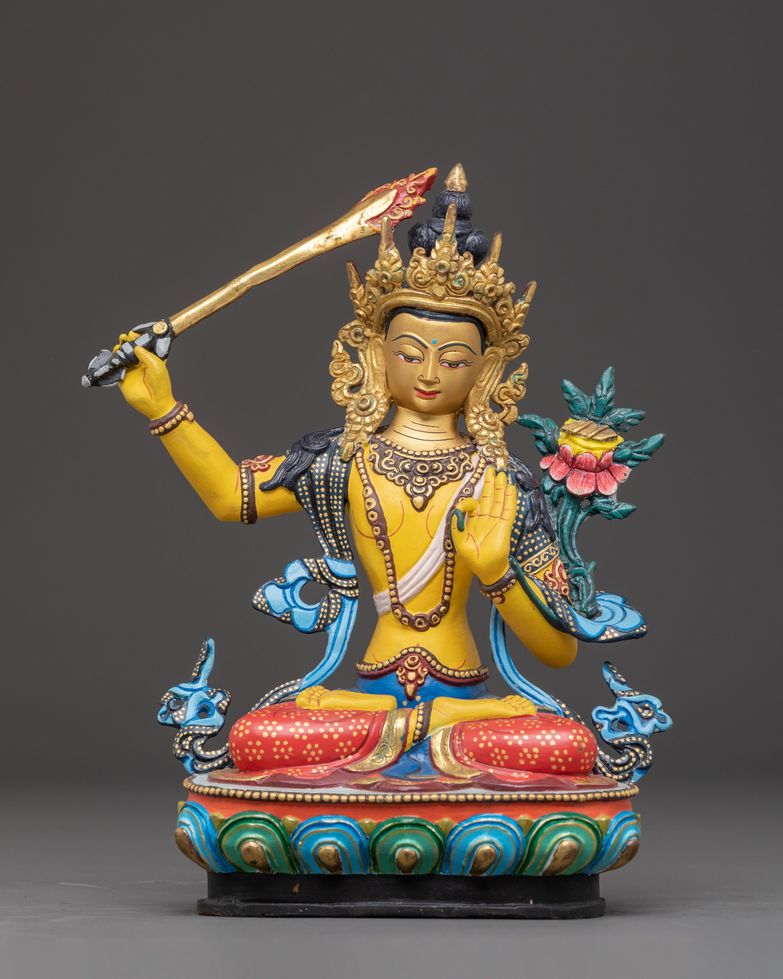 Handmade Statue of Manjushri- The Wisdom Bodhisattva