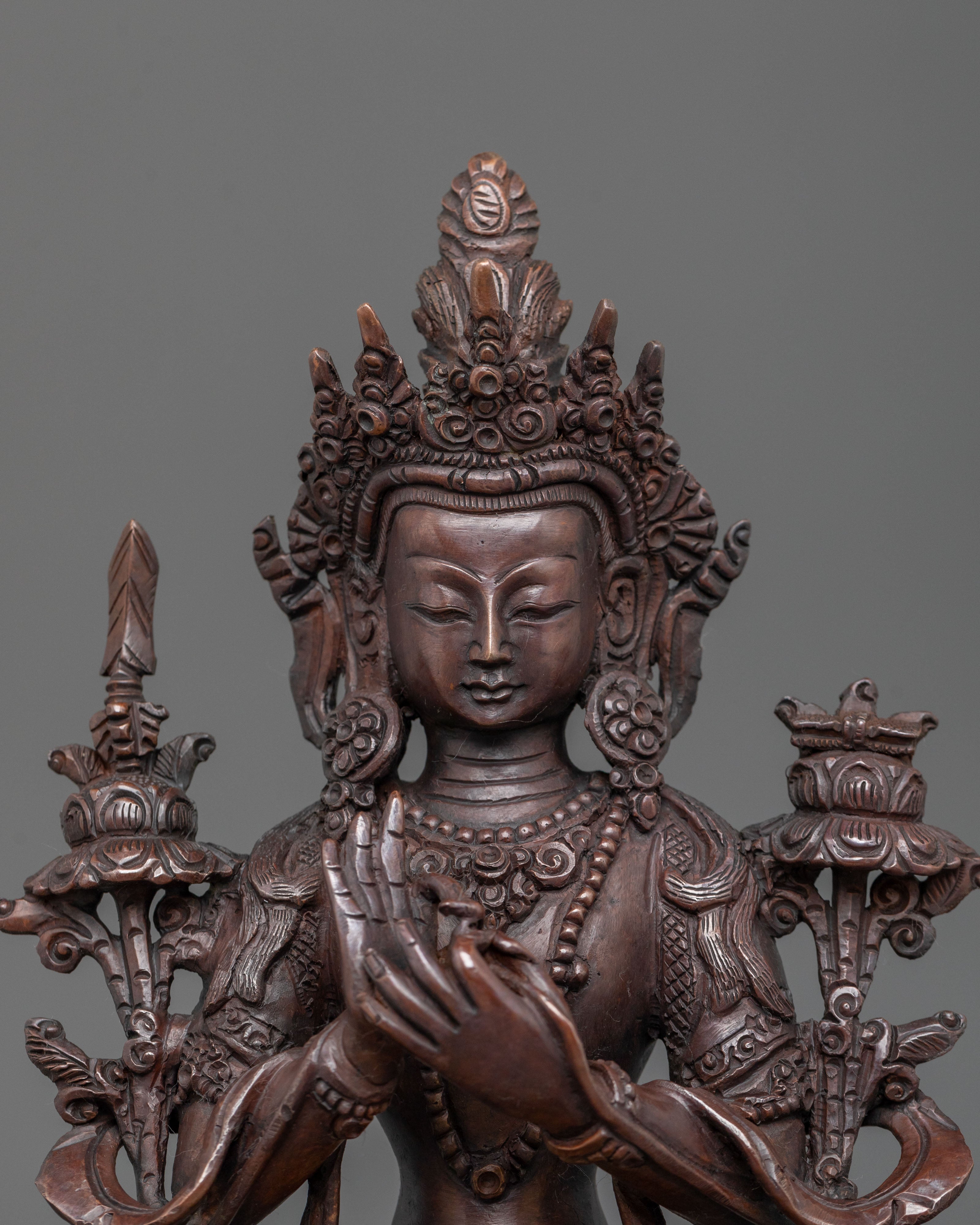 Tikshna Manjushri Sacred Buddhist Statue | Home Decor