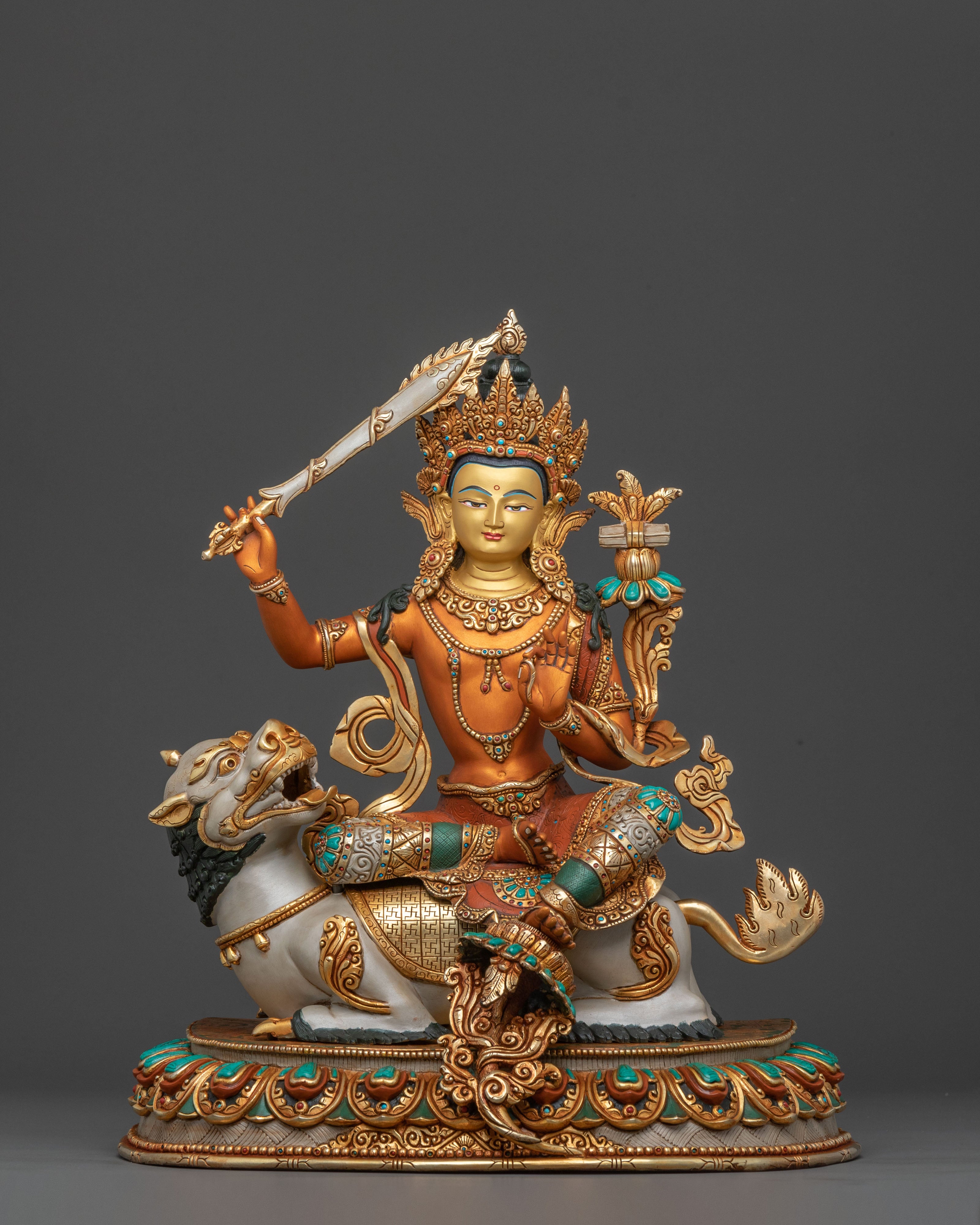 Simhanada Manjushri Statue | Divine Wisdom