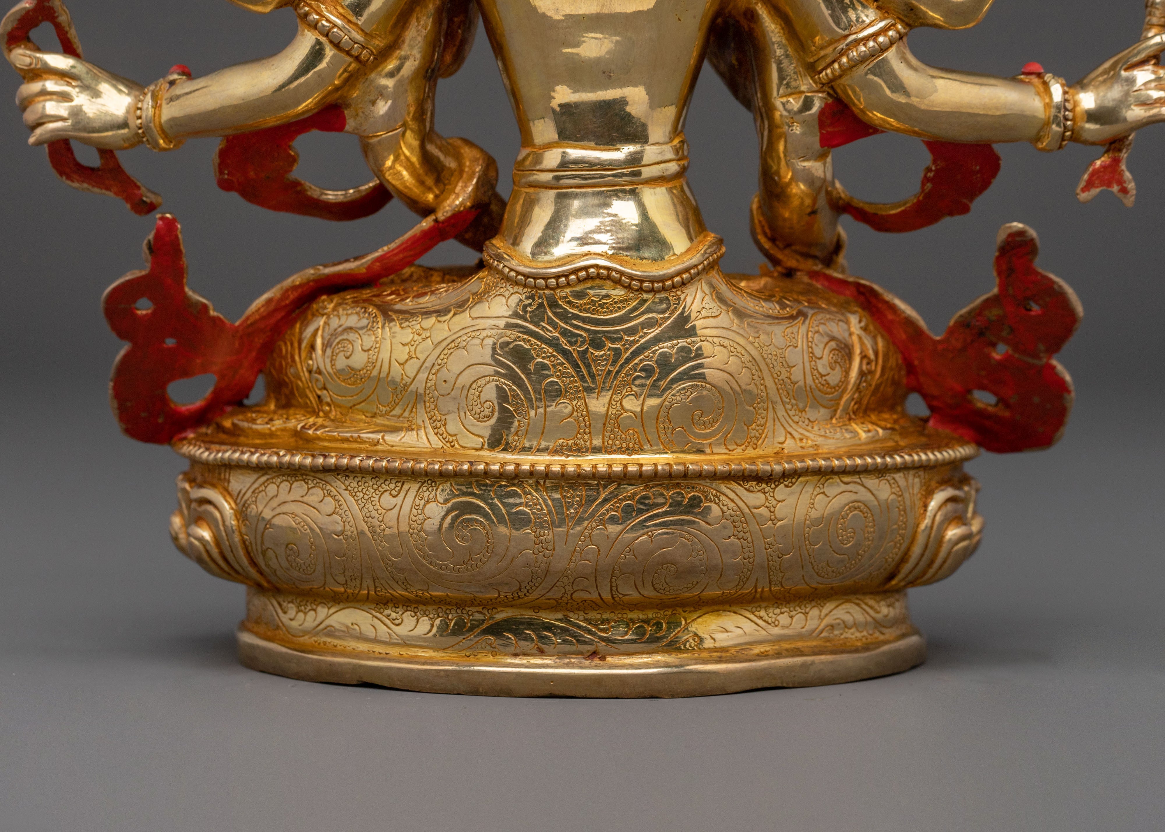 Namgyalma Healing Statue: 24K Gold Gilded Figure