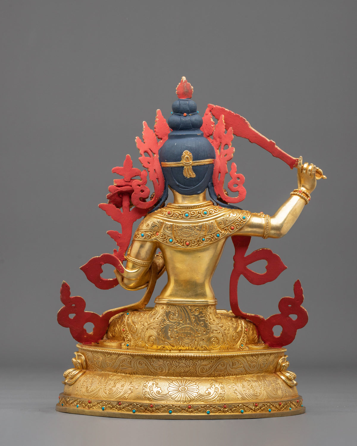 Manjughoṣa Copper Figurine | Tibetan Buddhist Deity