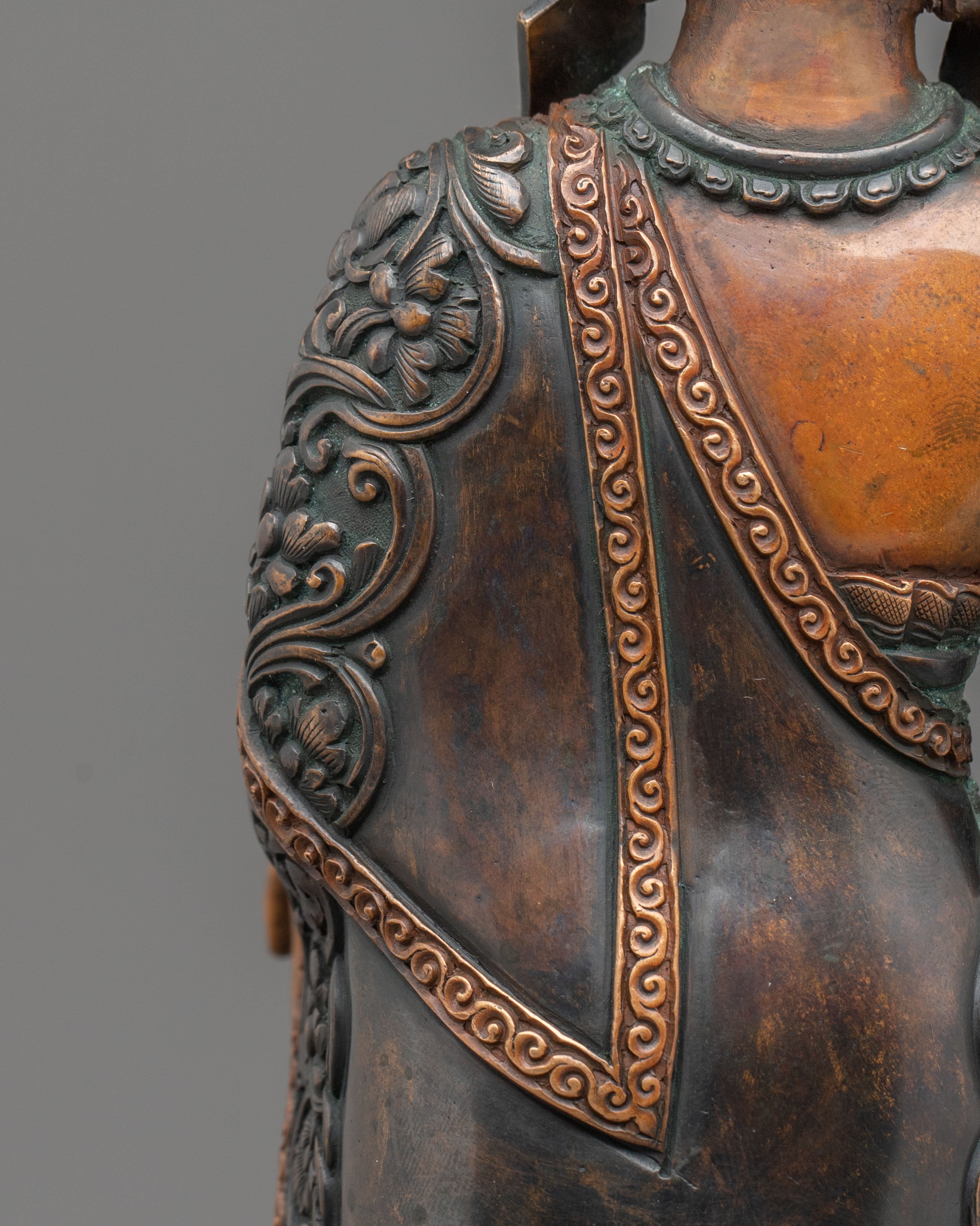 Dipankara Buddha Oxidized Copper Figurine: Symbol of Enlightenment