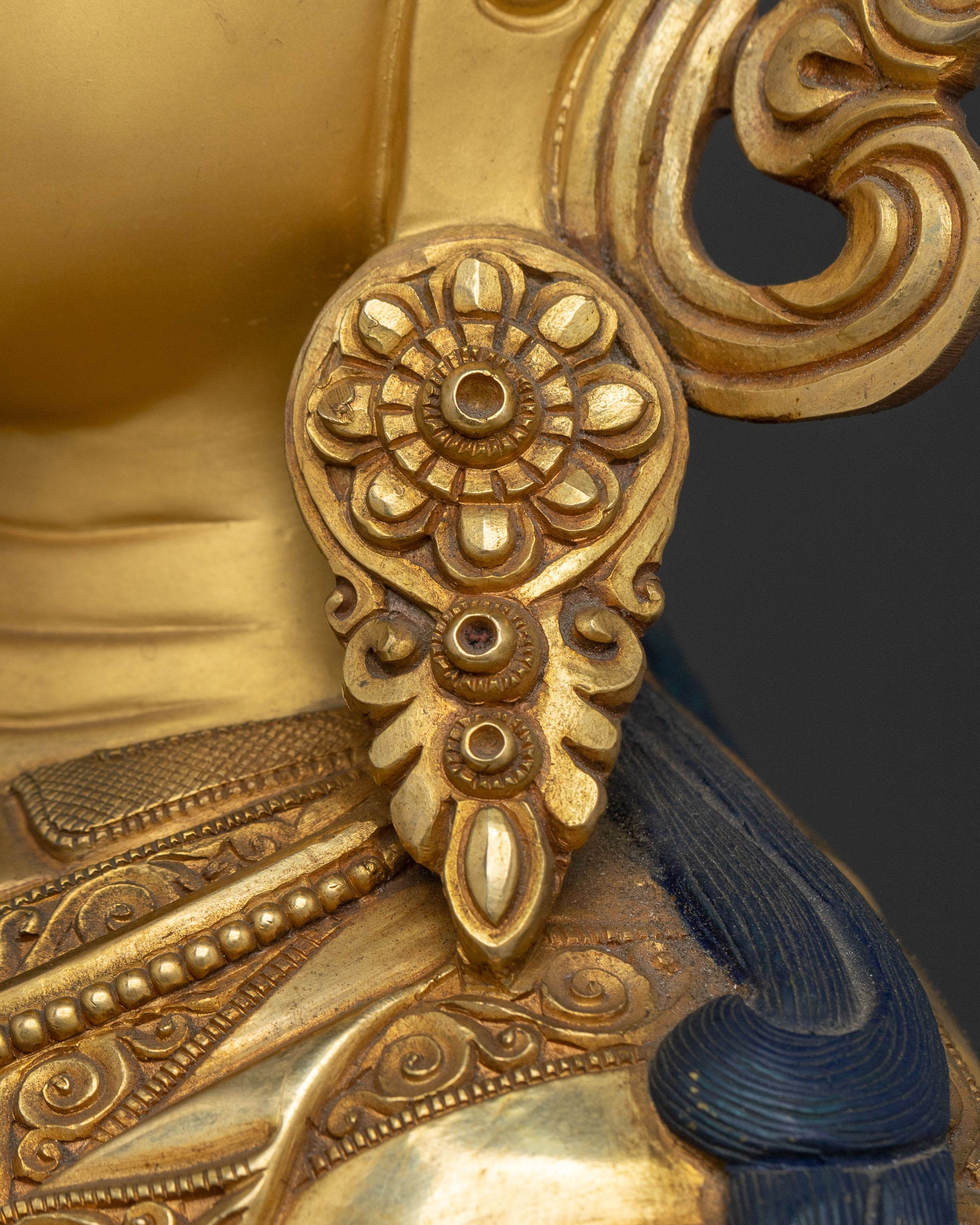 Padmasambhava Statue | 24K Gold Gilded Spiritual Icon