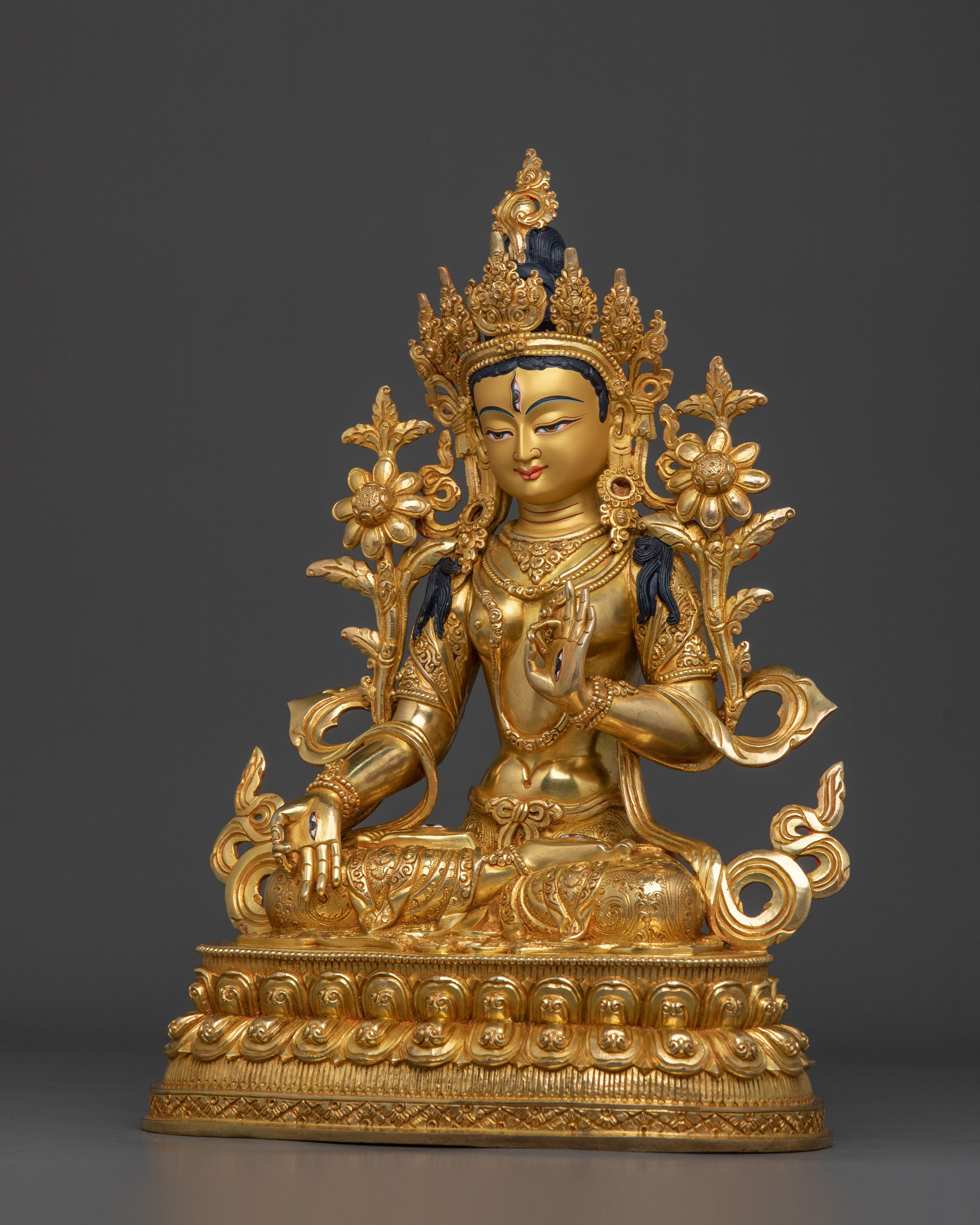 Sacred Goddess White Tara Statue | Tibetan Goddess of Long Life
